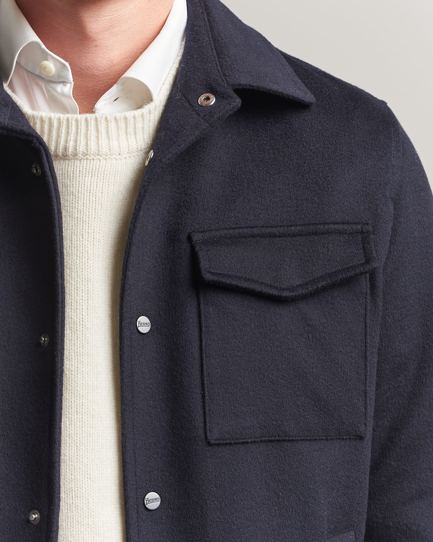 Herren | Jacken | Herno | Cashmere Overshirt Navy