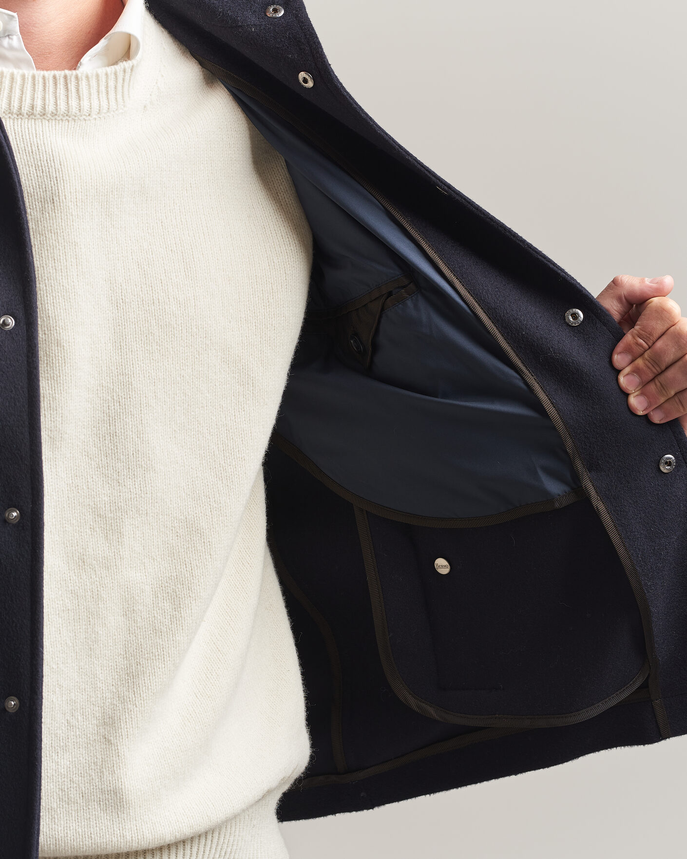 Herren | Jacken | Herno | Cashmere Overshirt Navy