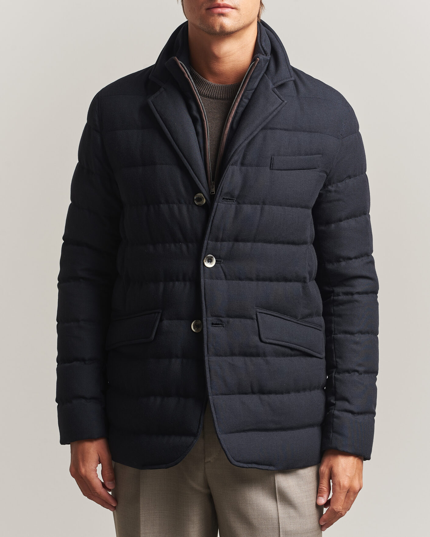 Herren | Jacken | Herno | Flannel Down Blazer Navy