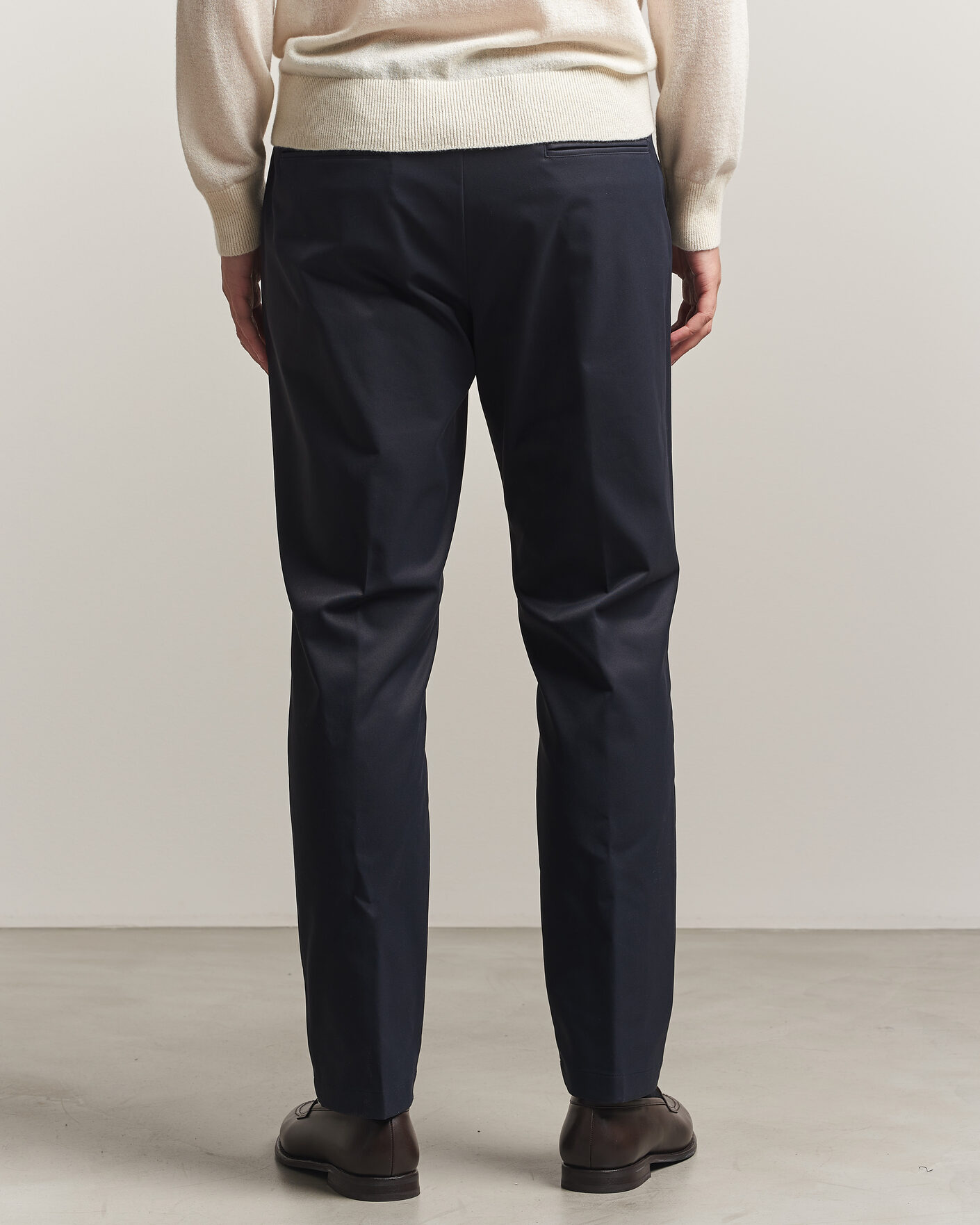 Herren | Hosen | Herno | Pleated Technical Cotton Trousers Navy