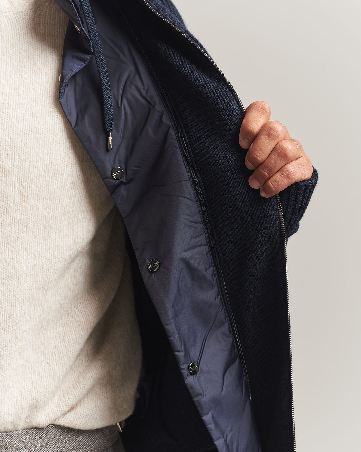 Herren | Pullover | Herno | Full Zip Knit Cardigan Navy