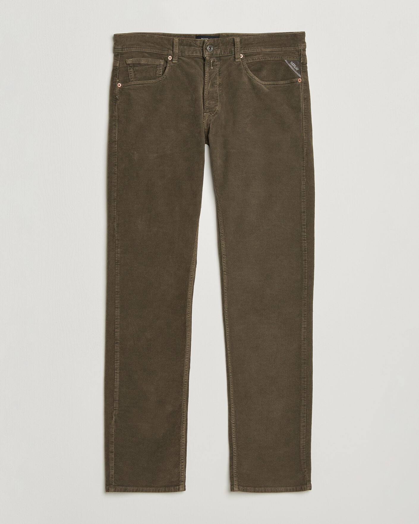 Herren | Hosen | Replay | Grover Corduroy 5-Pocket Pants Mud Green