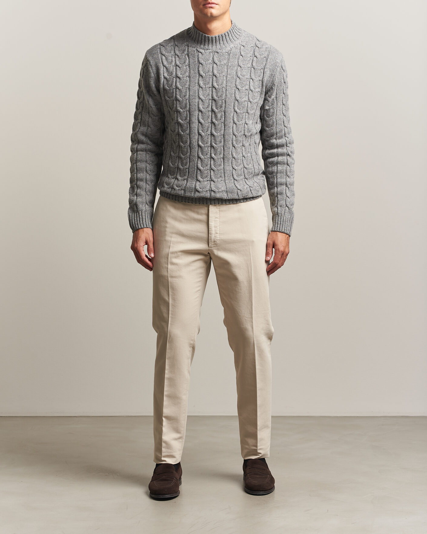 Herren | Hosen | Incotex | Slim Fit Soft Cotton Stretch Chinos Off White