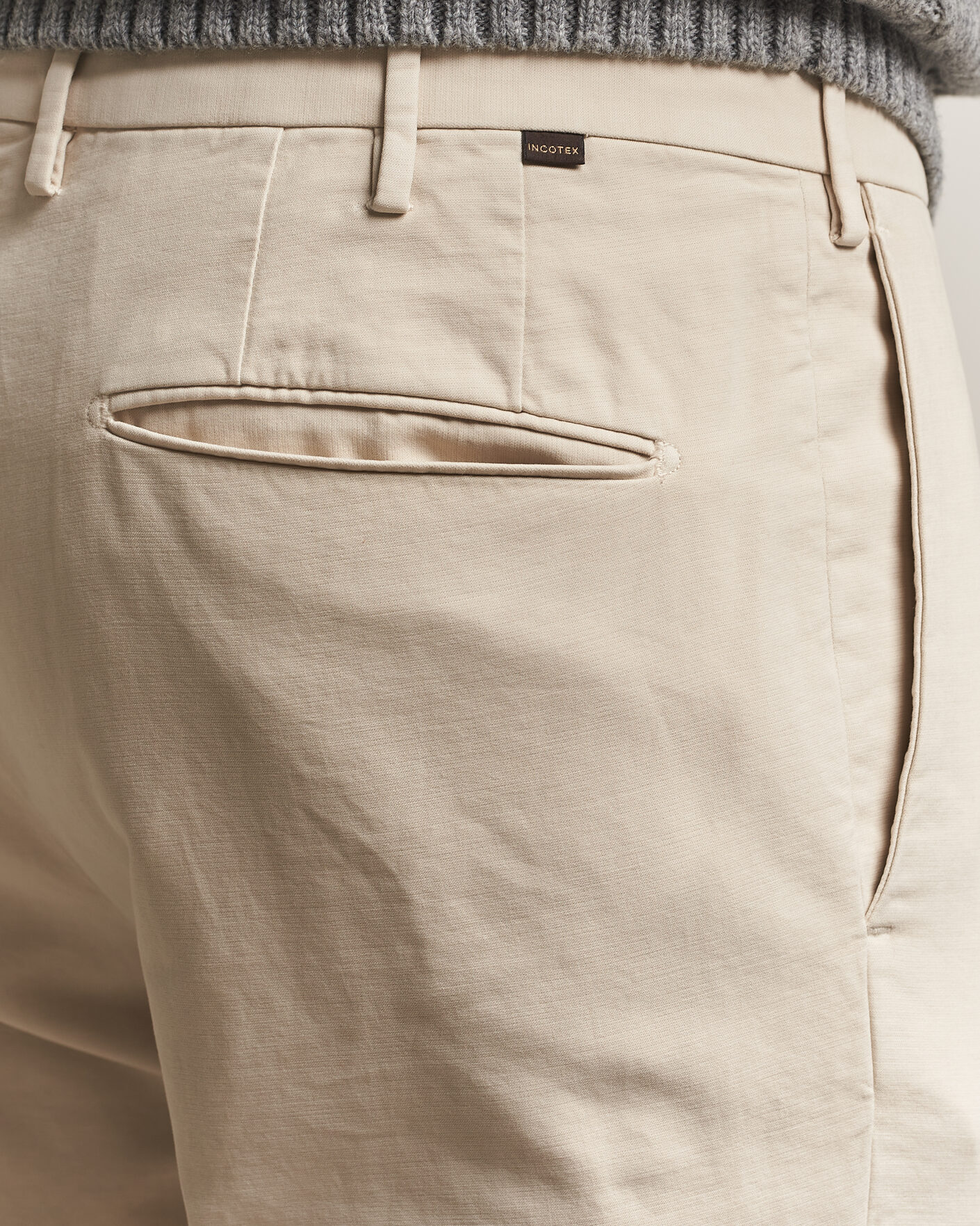 Herren | Hosen | Incotex | Slim Fit Soft Cotton Stretch Chinos Off White