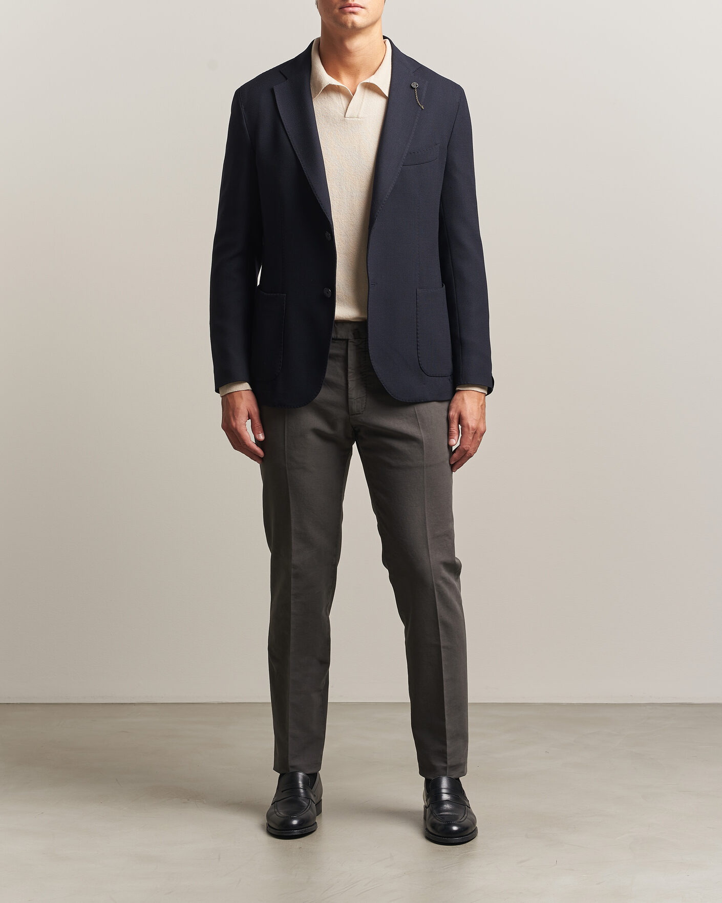 Herren | Hosen | Incotex | Slim Fit Soft Cotton Stretch Chinos Dark Grey