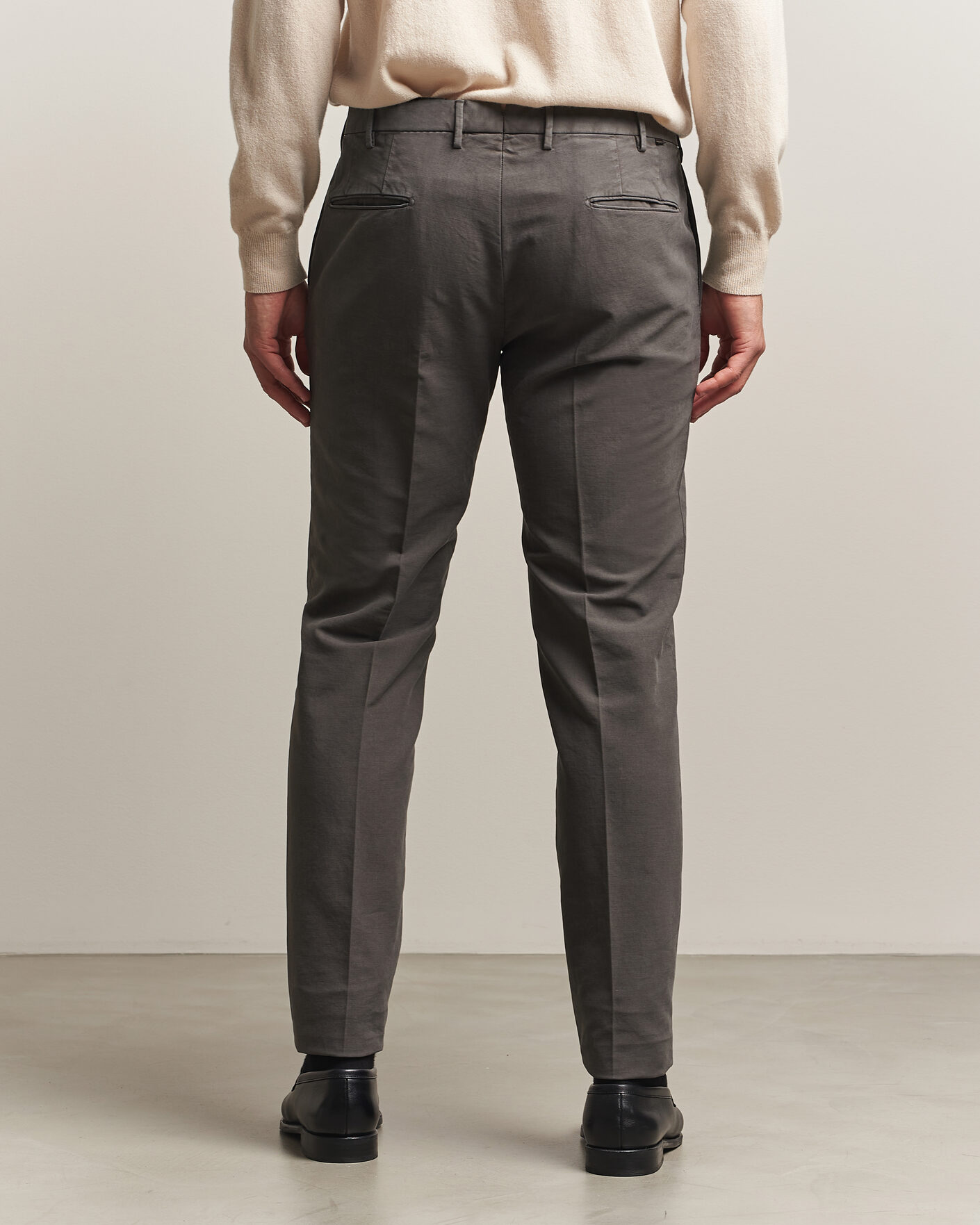 Herren | Hosen | Incotex | Slim Fit Soft Cotton Stretch Chinos Dark Grey