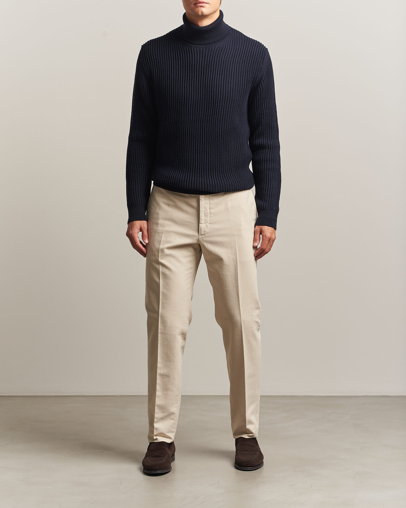 Herren | Hosen | Incotex | Regular Fit Soft Cotton Stretch Chinos Off White