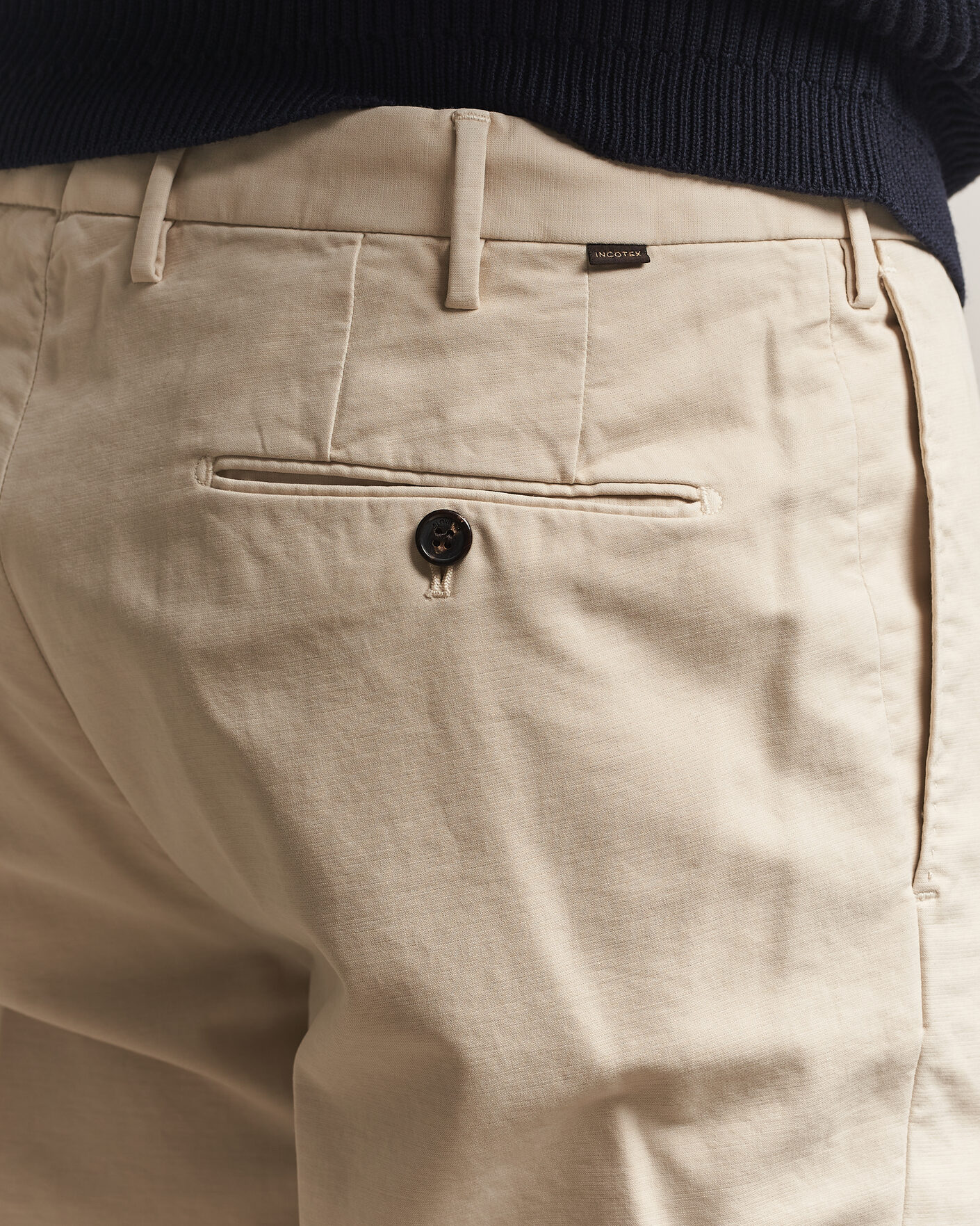 Herren | Hosen | Incotex | Regular Fit Soft Cotton Stretch Chinos Off White