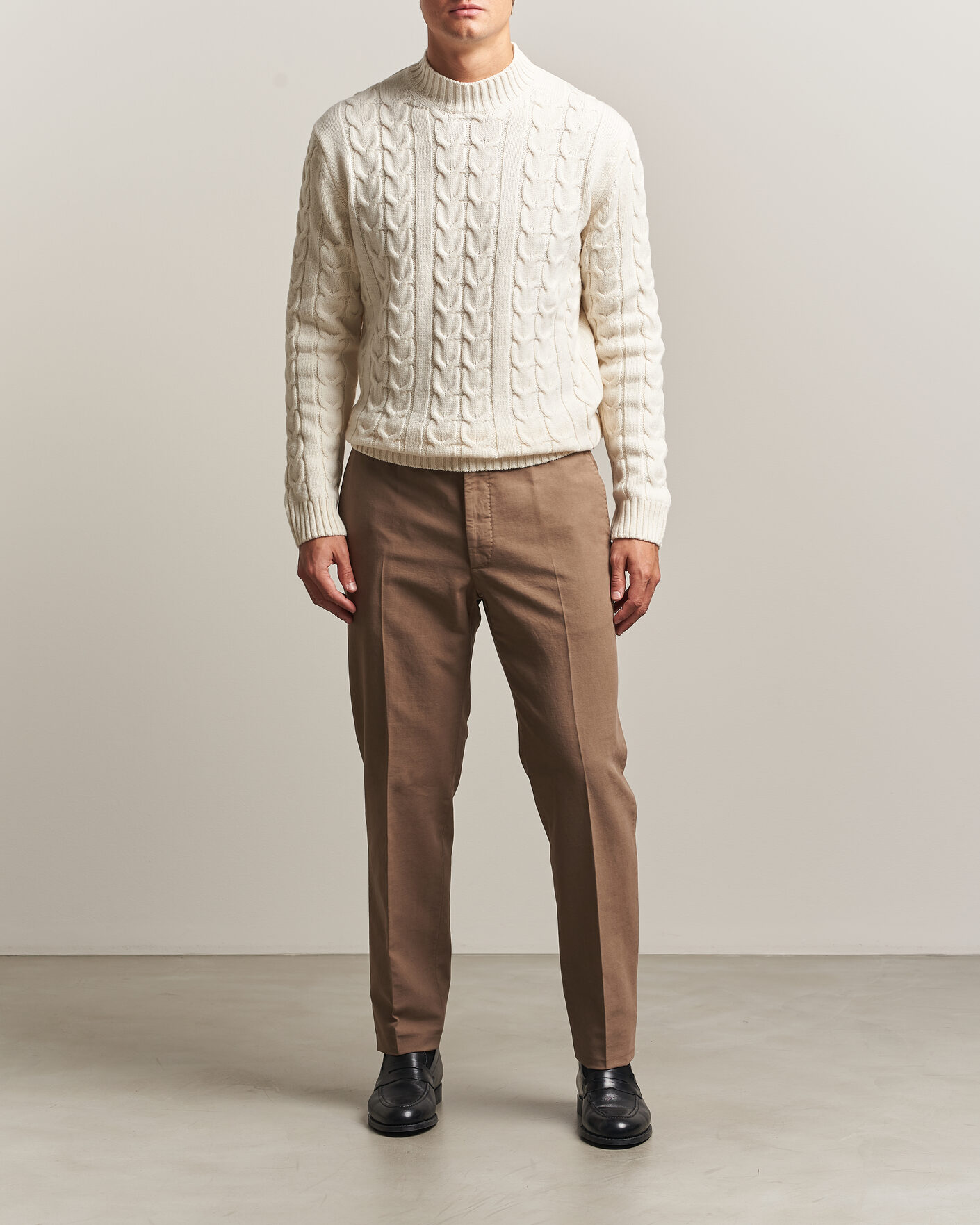 Herren | Hosen | Incotex | Regular Fit Soft Cotton Stretch Chinos Taupe