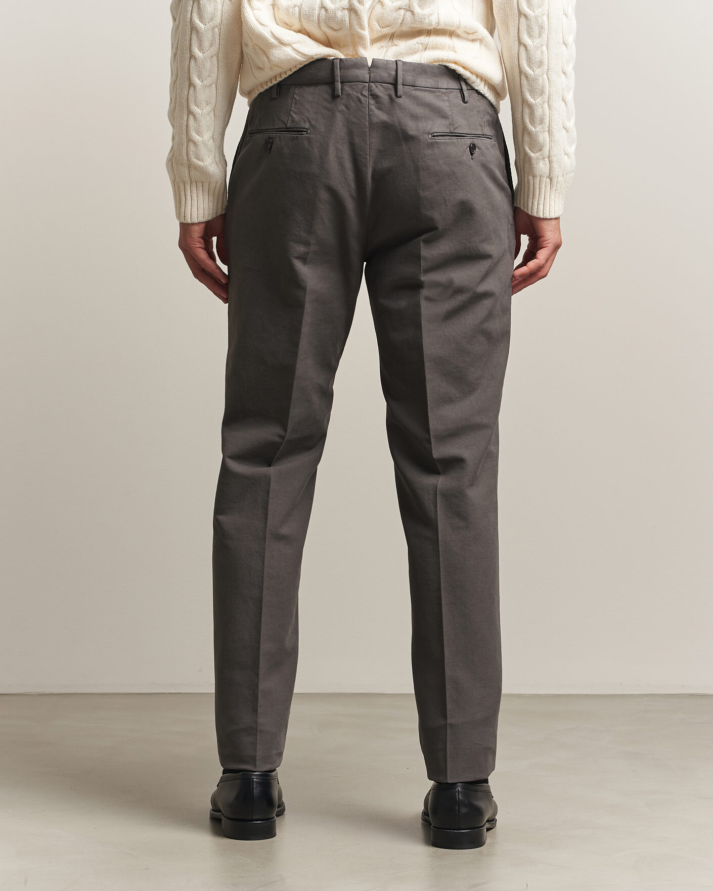 Herren | Hosen | Incotex | Regular Fit Soft Cotton Stretch Chinos Dark Grey