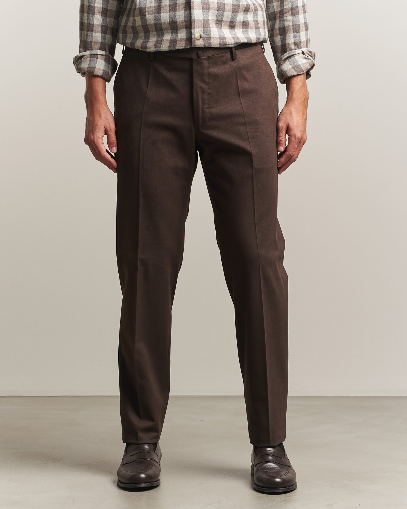 Herren | Hosen | Incotex | Regular Fit Cotton/Cashmere Trousers Military