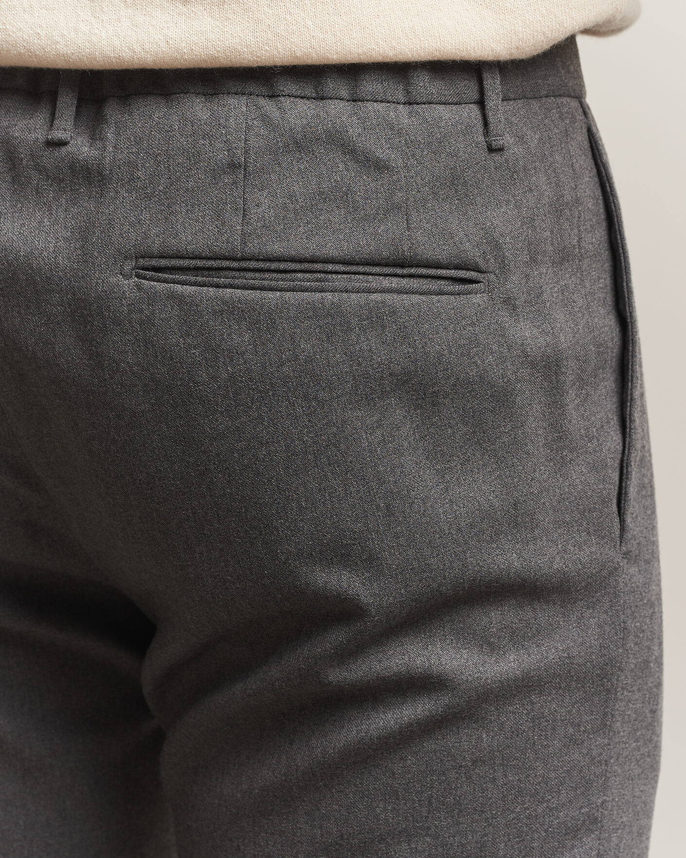 Herren | Hosen | Incotex | Slim Fit Washable Flannel Trousers Grey Melange