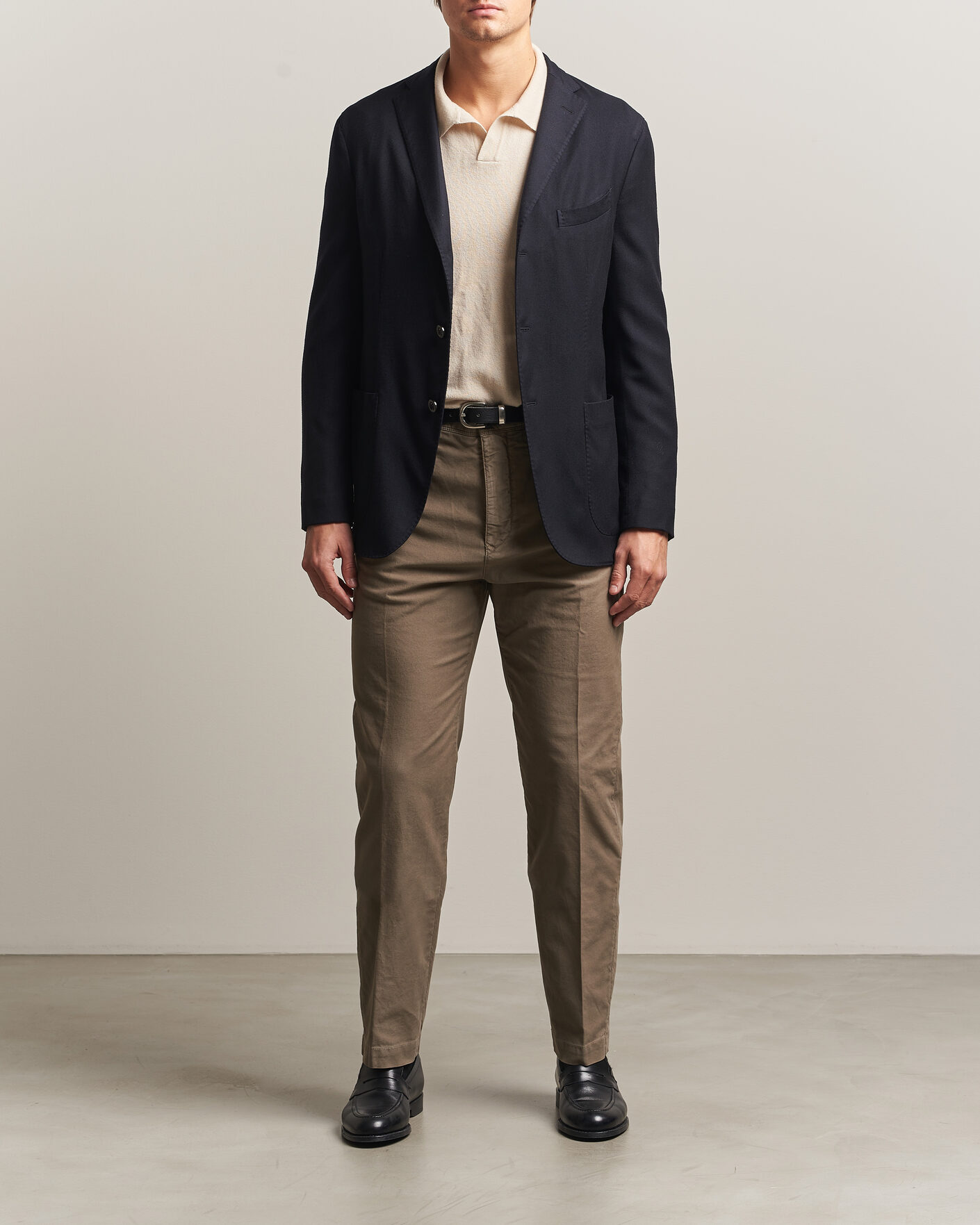Herren | Hosen | Incotex | Regular Fit Garment Dyed Slacks Taupe