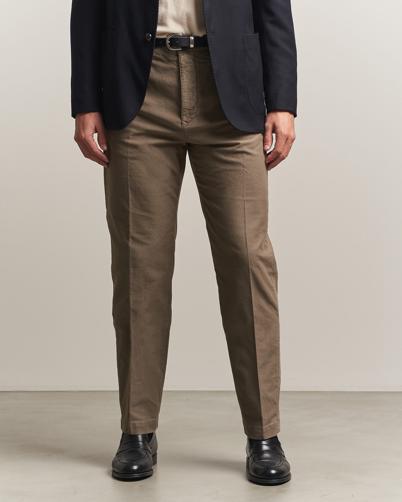 Herren | Hosen | Incotex | Regular Fit Garment Dyed Slacks Taupe