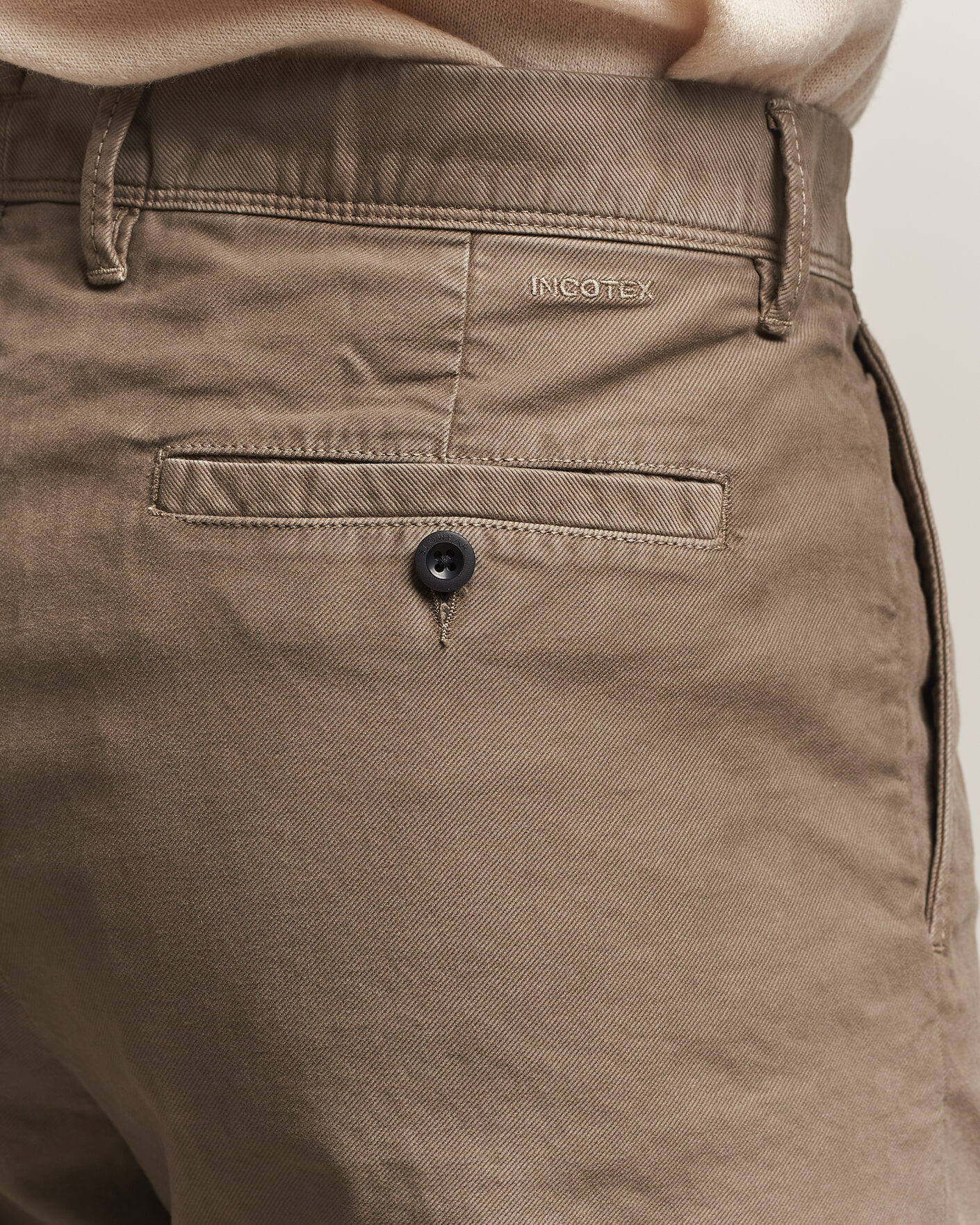 Herren | Hosen | Incotex | Regular Fit Garment Dyed Slacks Taupe
