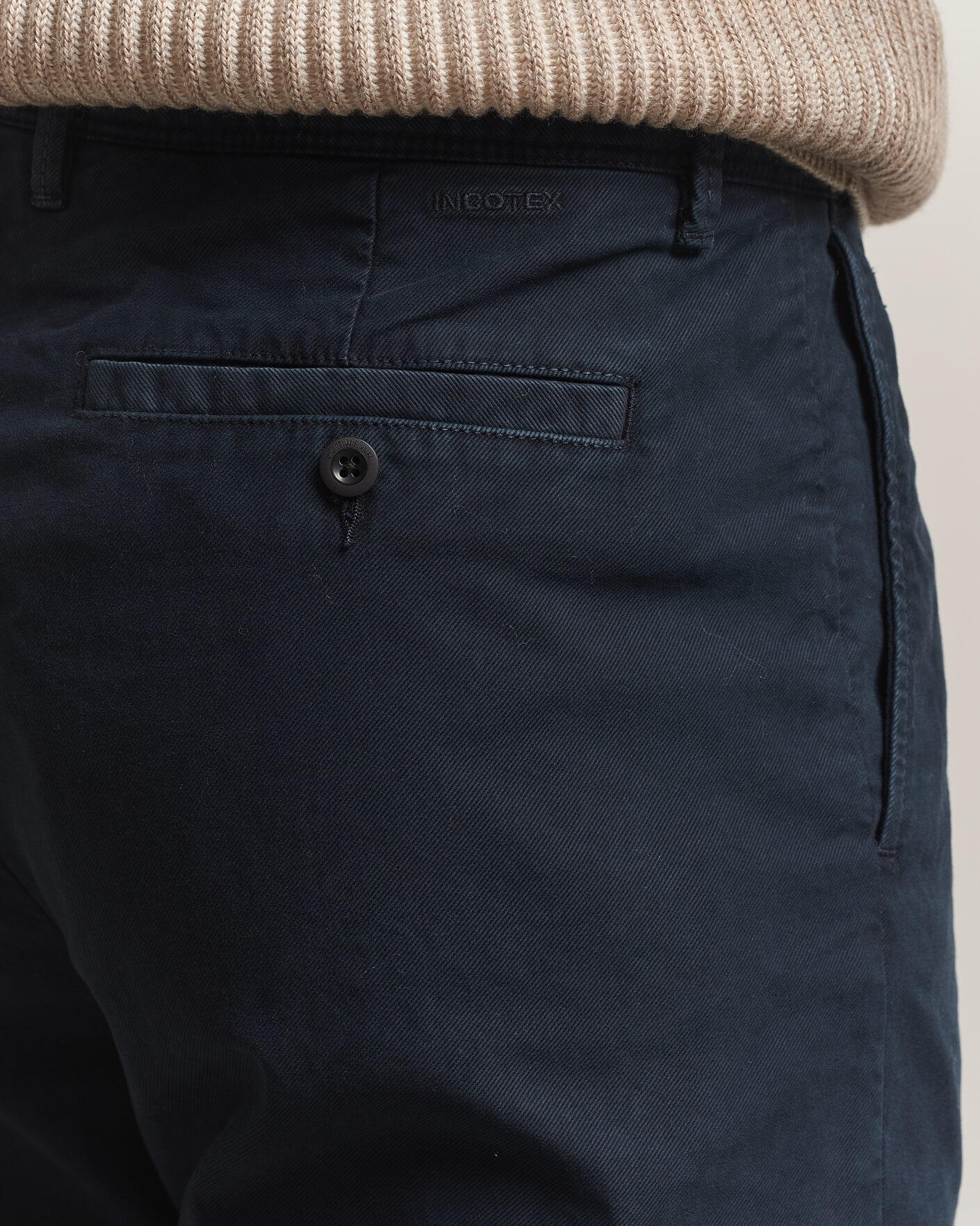 Herren | Hosen | Incotex | Regular Fit Garment Dyed Slacks Navy