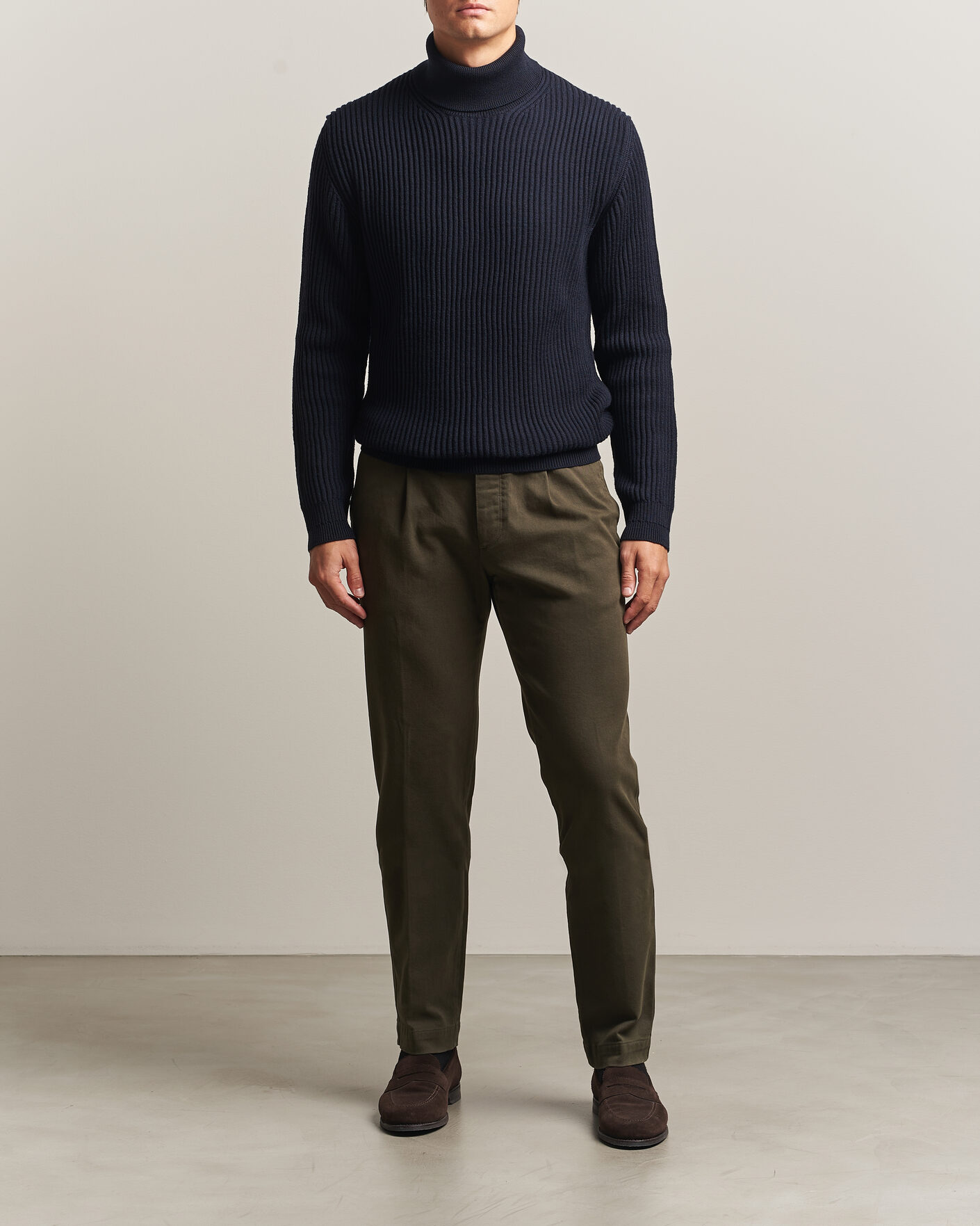 Herren | Hosen | Incotex | Regular Fit Cover Chinos Dark Green