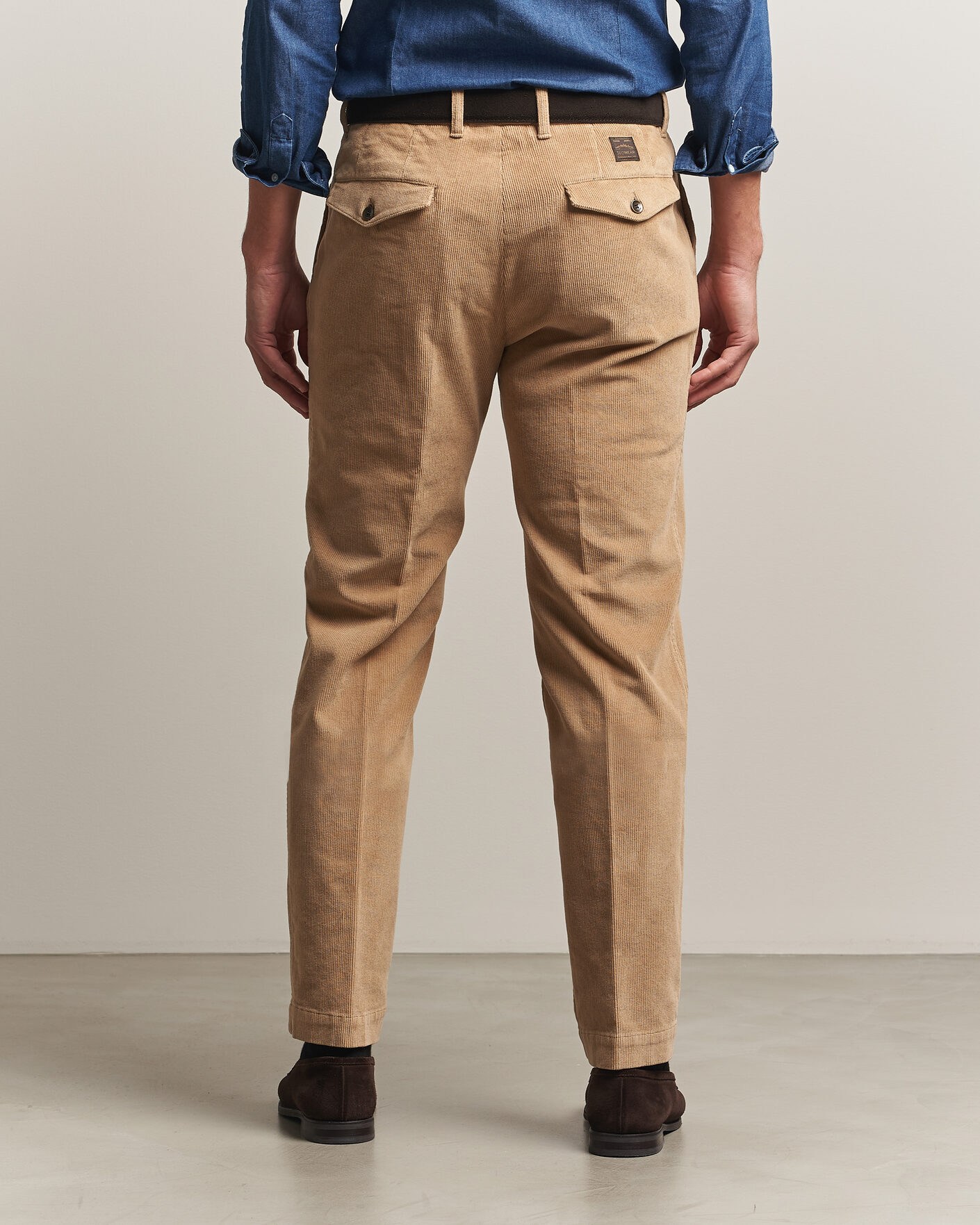 Herren | Hosen | Incotex | Regular Fit Washed Corduroy Slacks Khaki