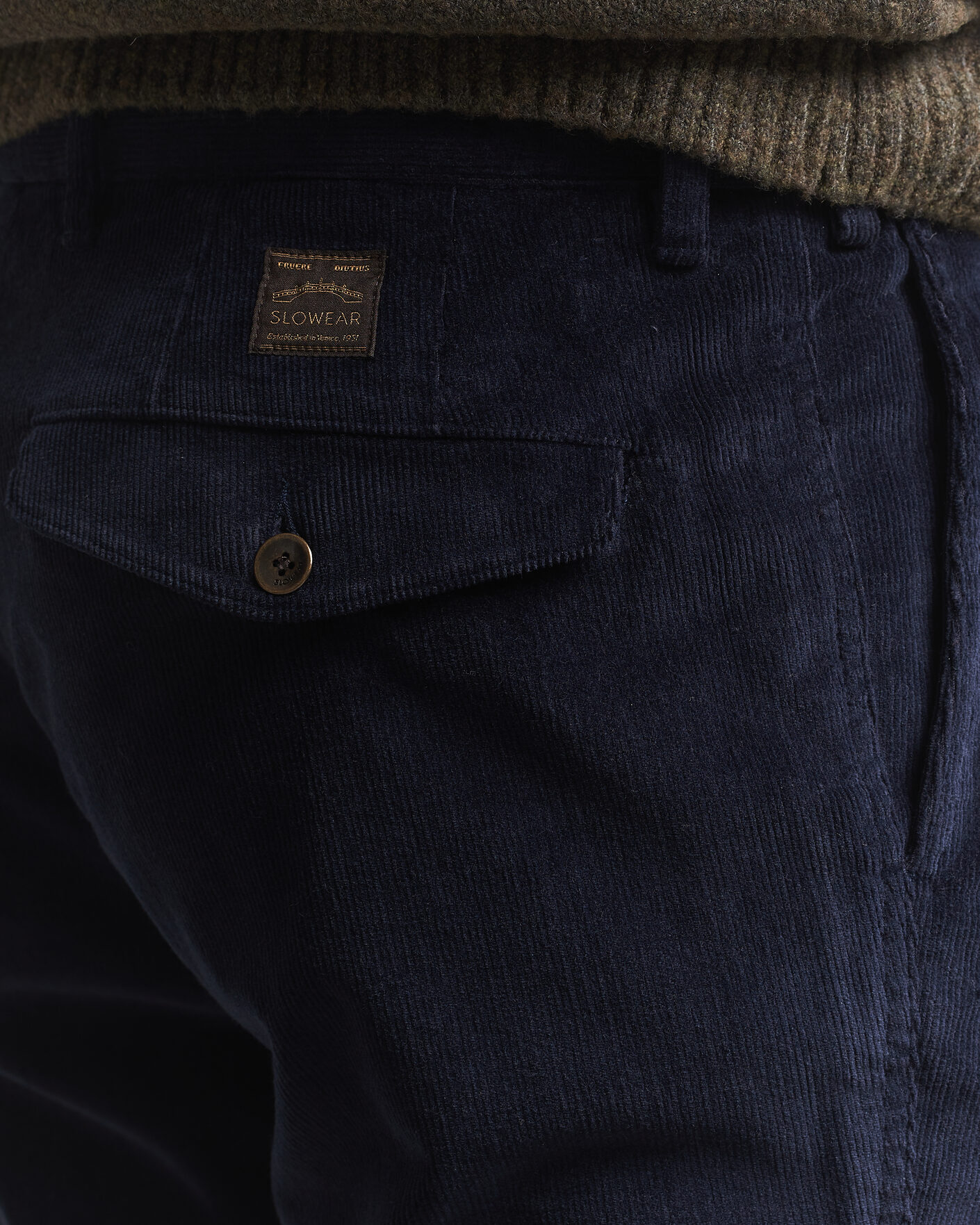 Herren | Hosen | Incotex | Regular Fit Washed Corduroy Slacks Navy