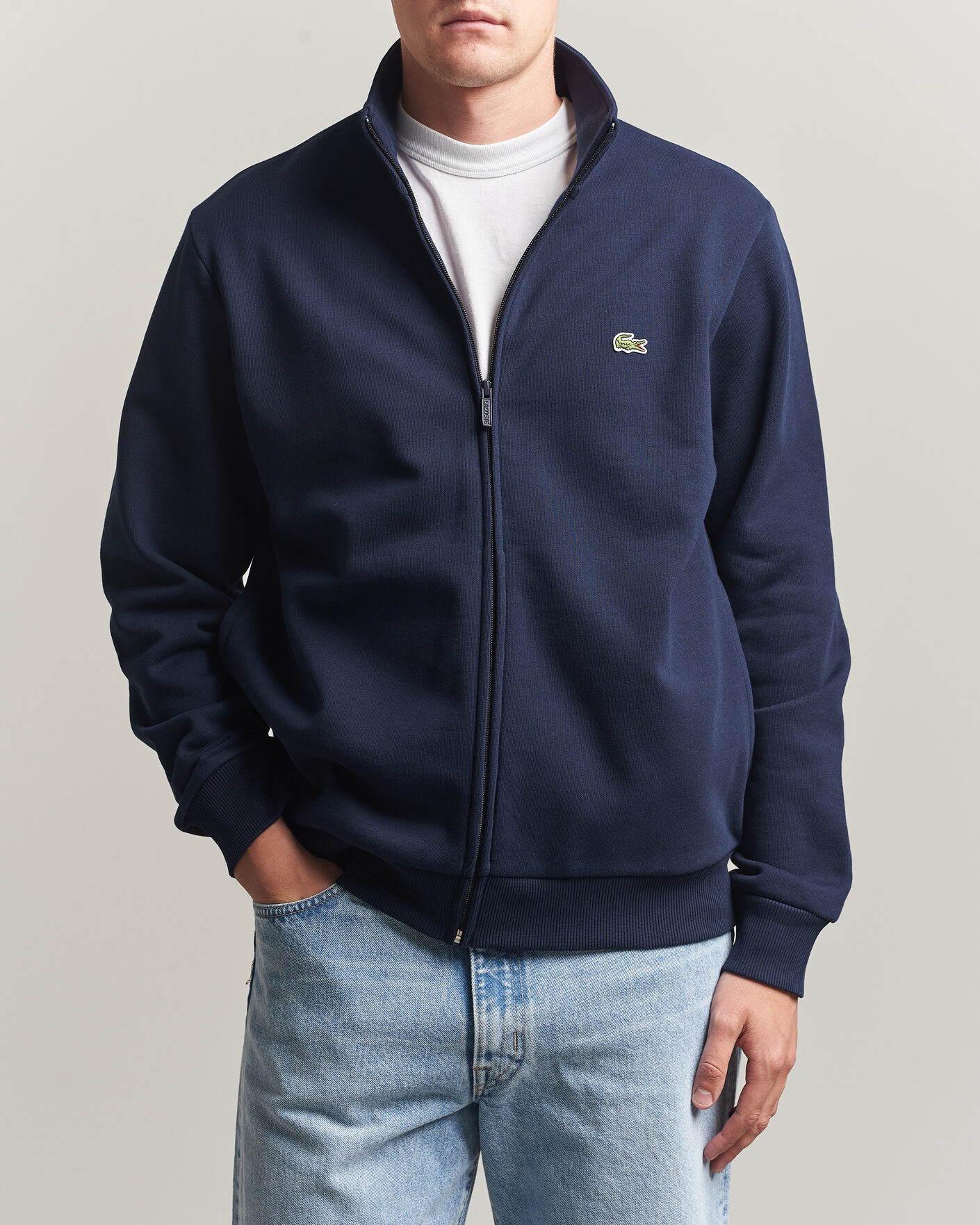 Herren | Pullover | Lacoste | Full Zip Sweater Navy Blue