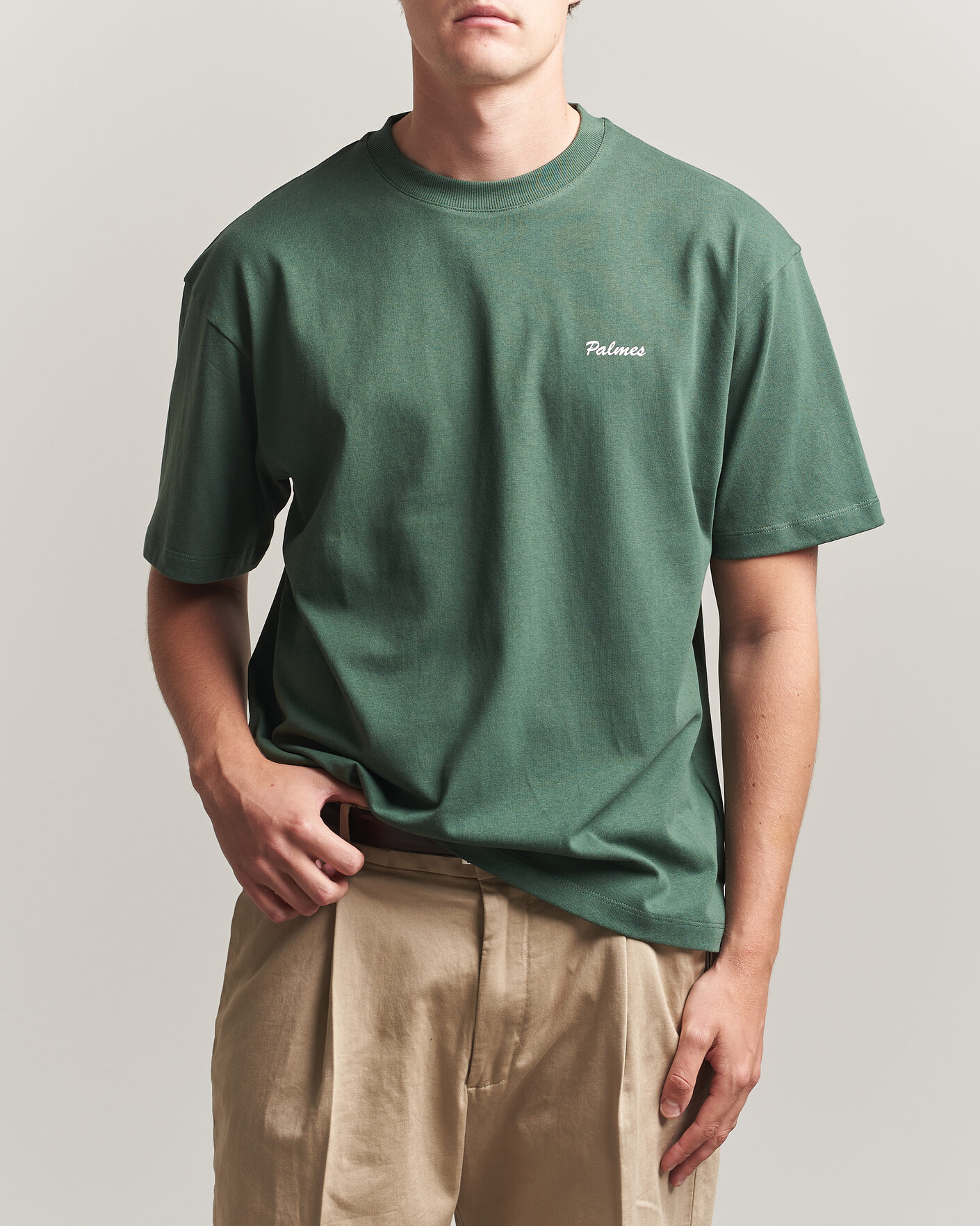 Herren | T-Shirts | Palmes | Logo T-Shirt Dark Green