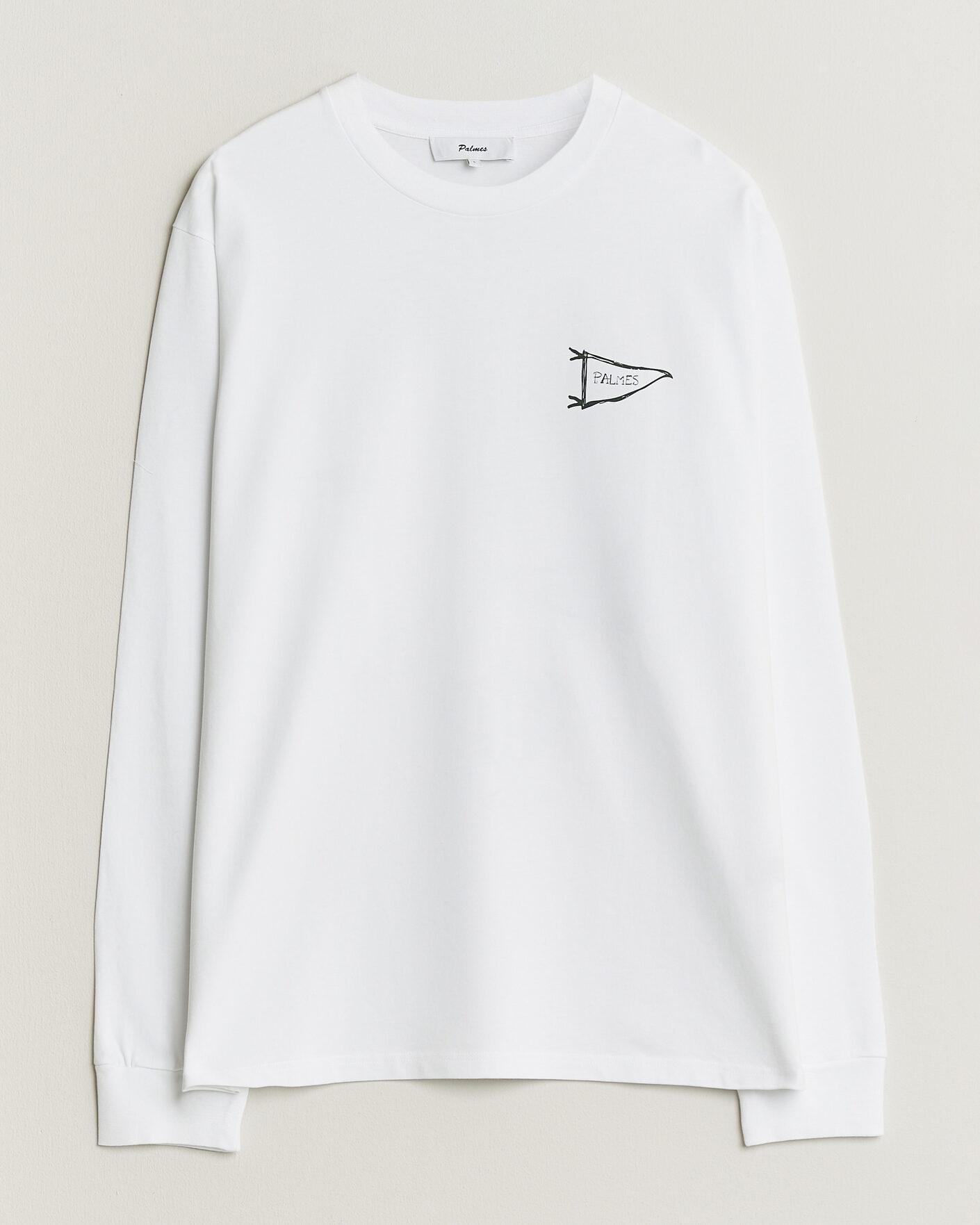 Herren | T-Shirts | Palmes | Pennant Long Sleeve T-Shirt White