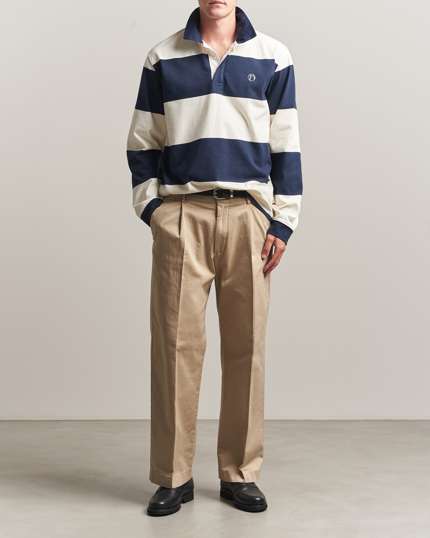 Herren | Pullover | Palmes | Ball Rugby Shirt Navy Stripe