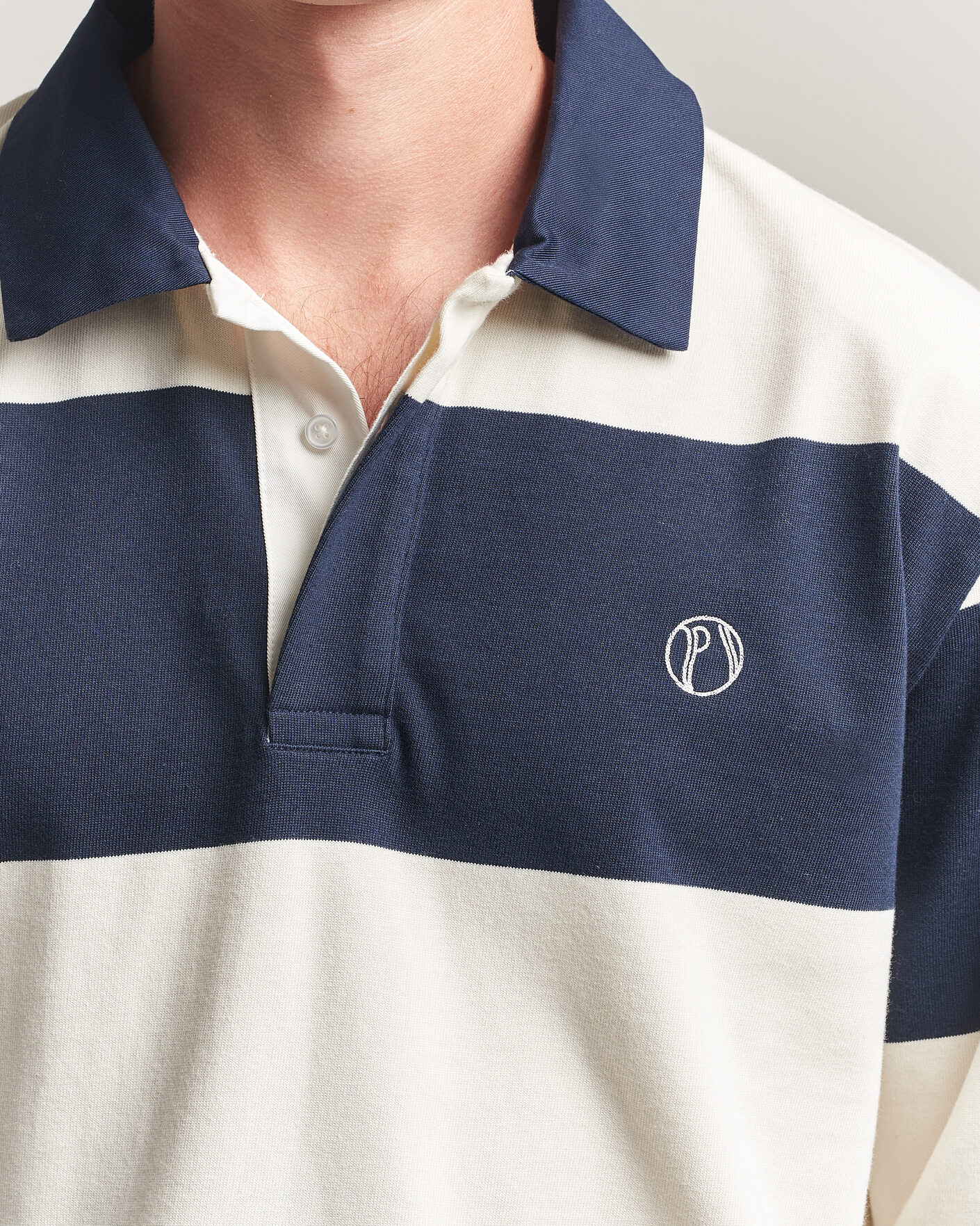 Herren | Pullover | Palmes | Ball Rugby Shirt Navy Stripe