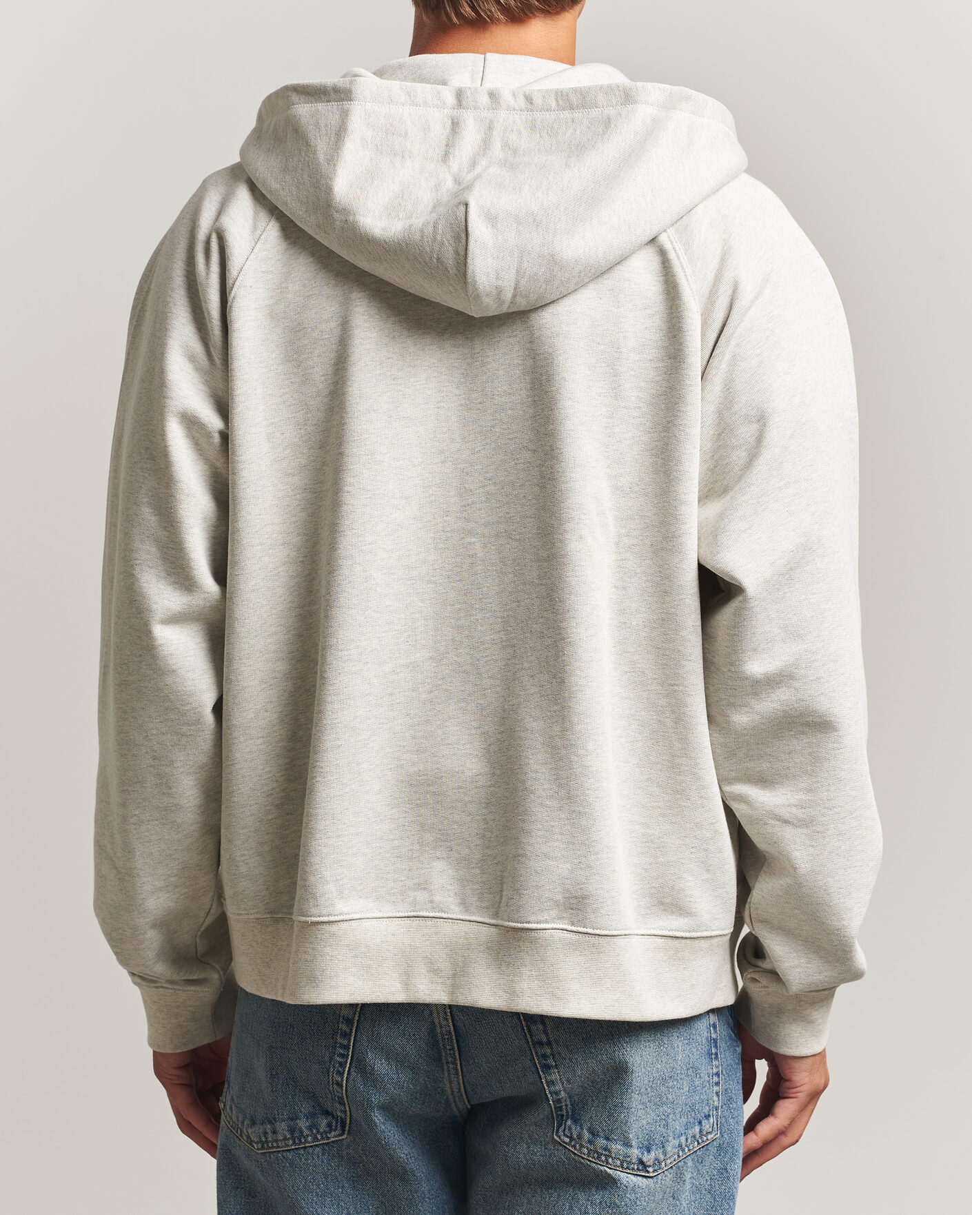 Herren | Pullover | Palmes | Logo Zip Hoodie Grey Melange