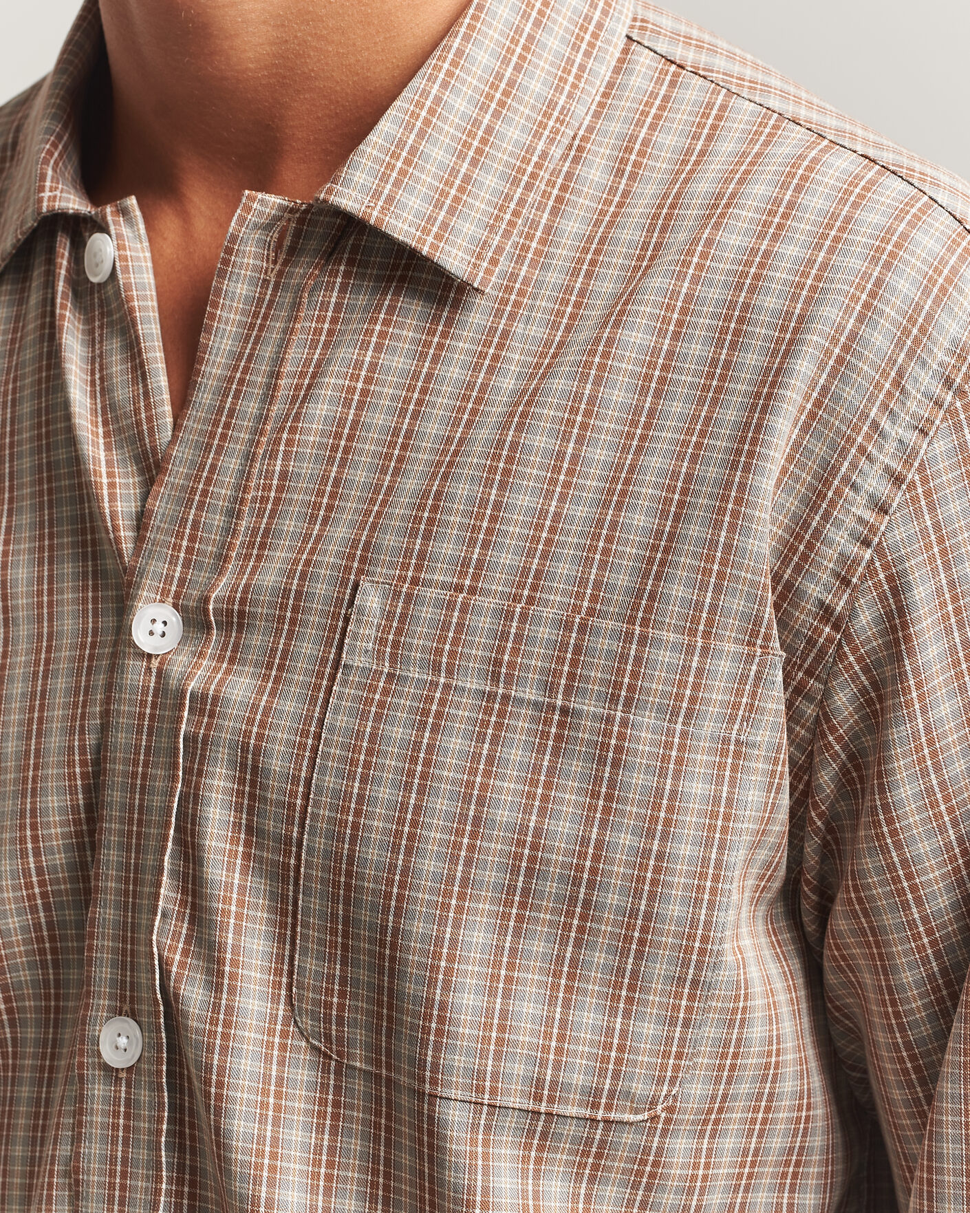 Herren | Hemden | Palmes | Fault Shirt Brown Check