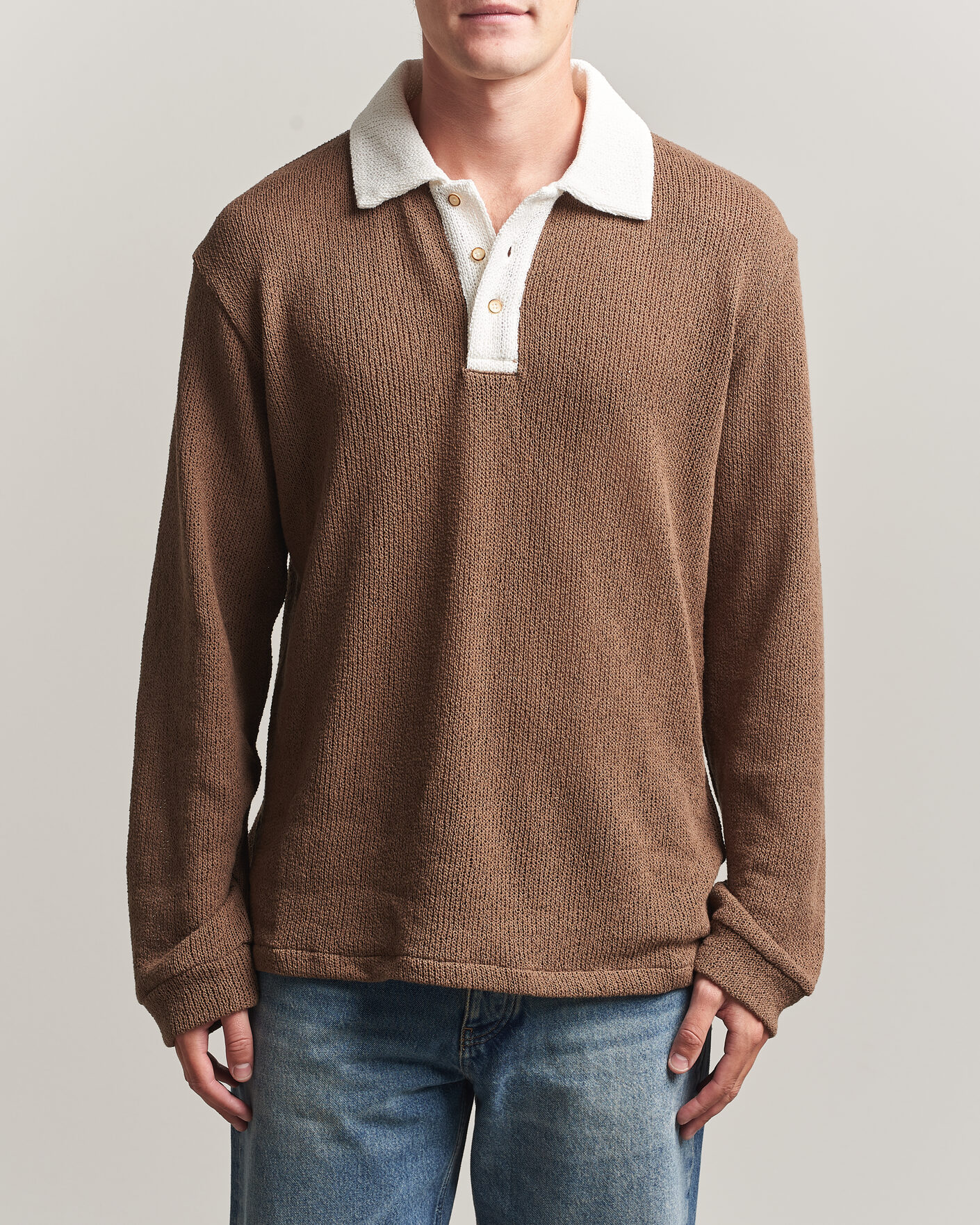 Herren | Pullover | Palmes | Knitted Rugby Brown