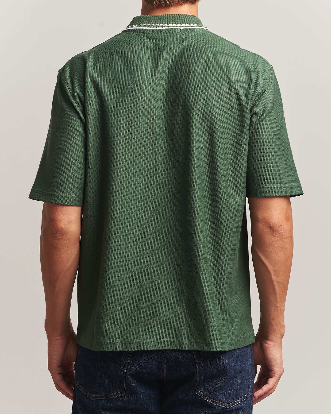 Herren | Poloshirts | Palmes | Panel Zip Polo Green