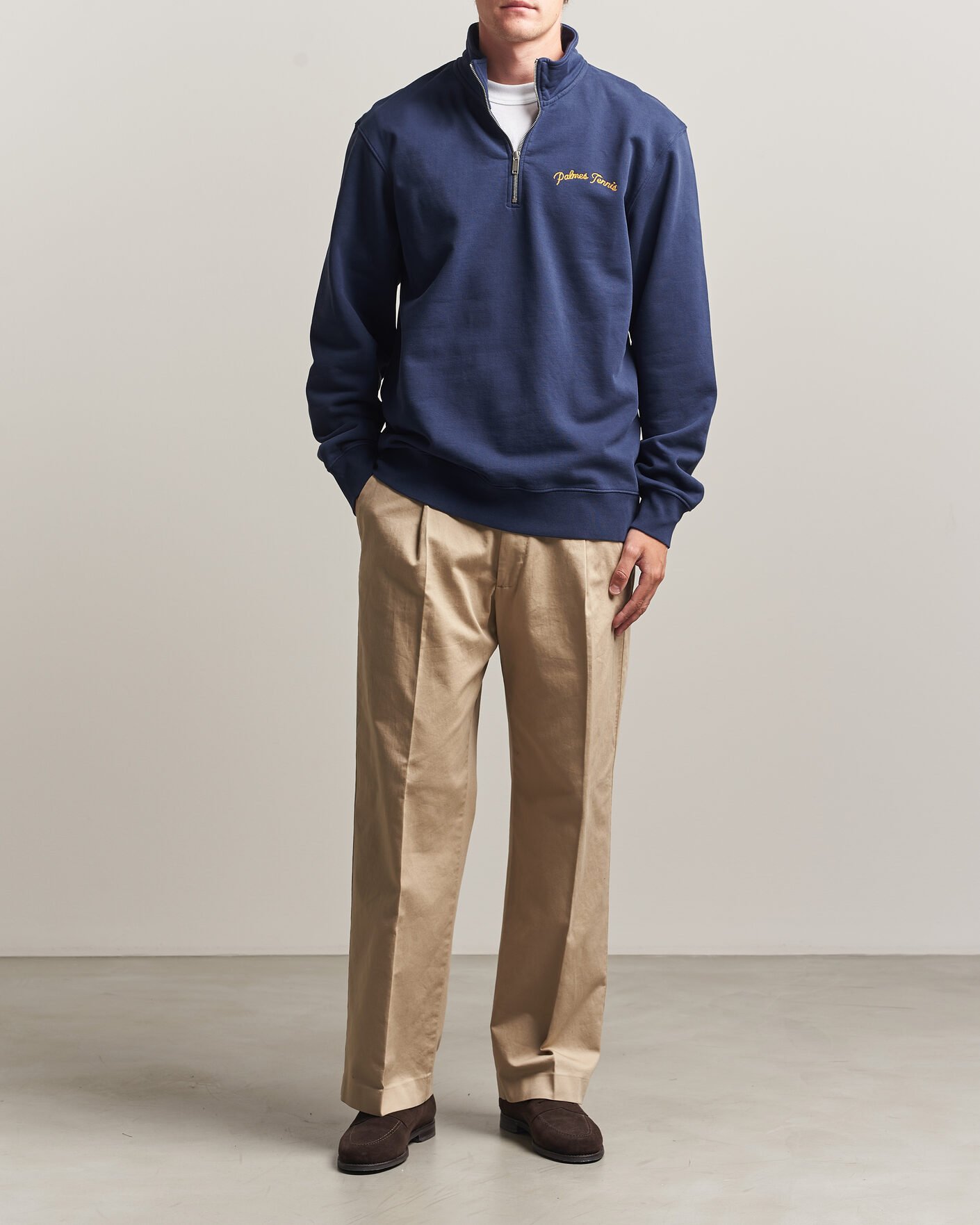 Herren | Pullover | Palmes | Western Zip Sweatshirt Navy