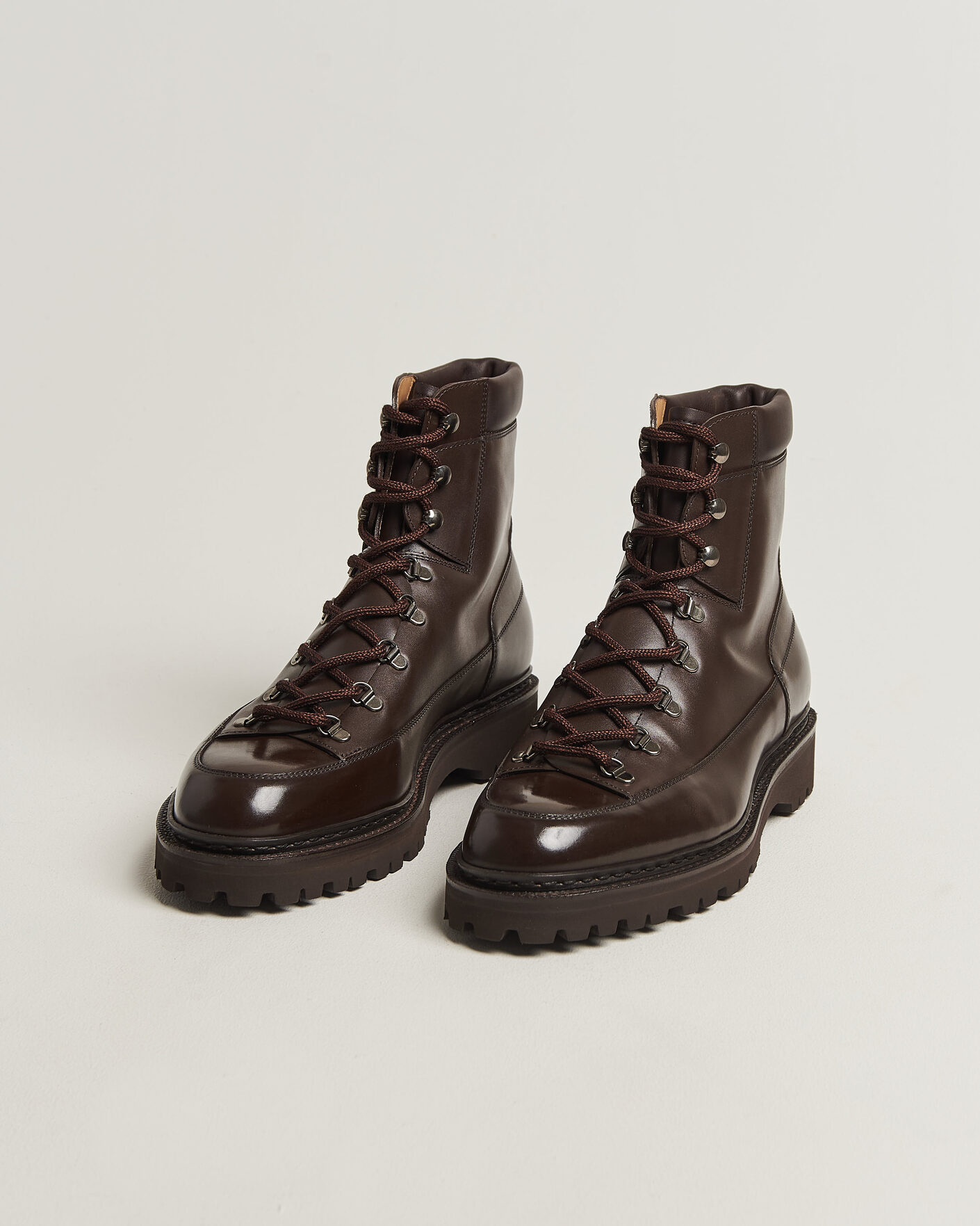 Herren | Boots | John Lobb | Sommet Lace Up Boots Dark Brown Calf