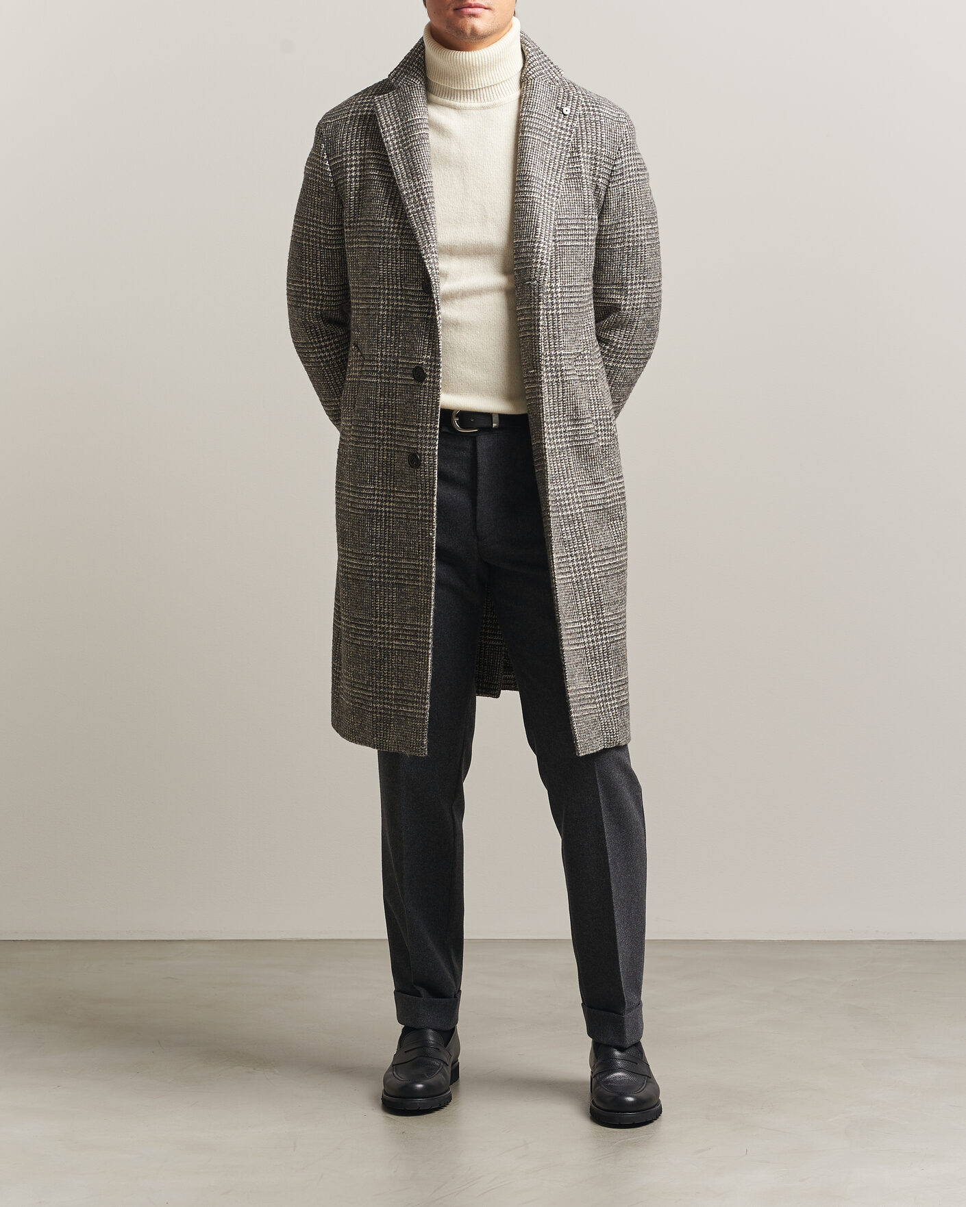 Herren | Jacken | L.B.M. 1911 | Checked Wool Coat Grey