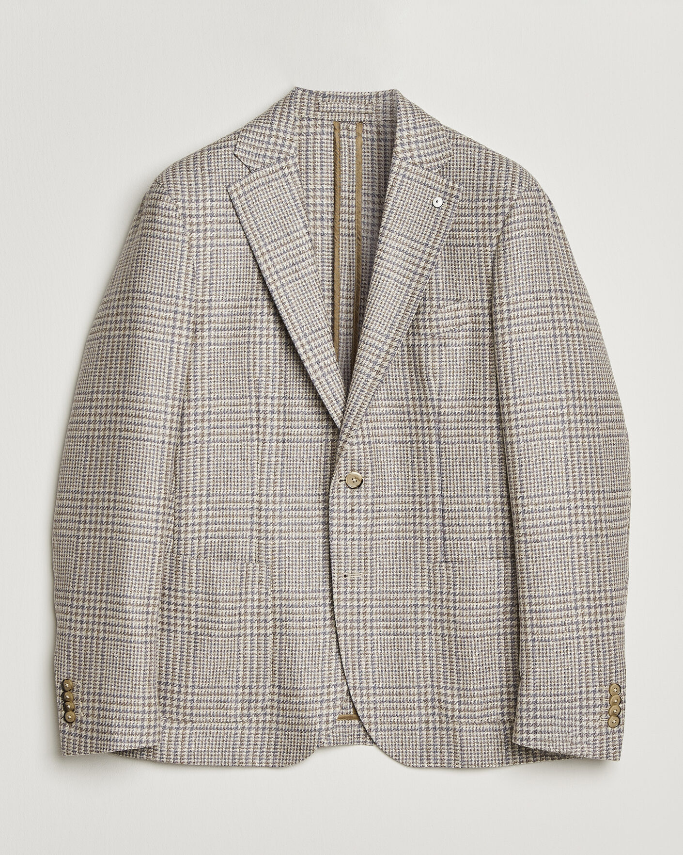 Herren | Sakkos | L.B.M. 1911 | Jack Regular Check Wool/Cashmere/Silk Blazer Brown