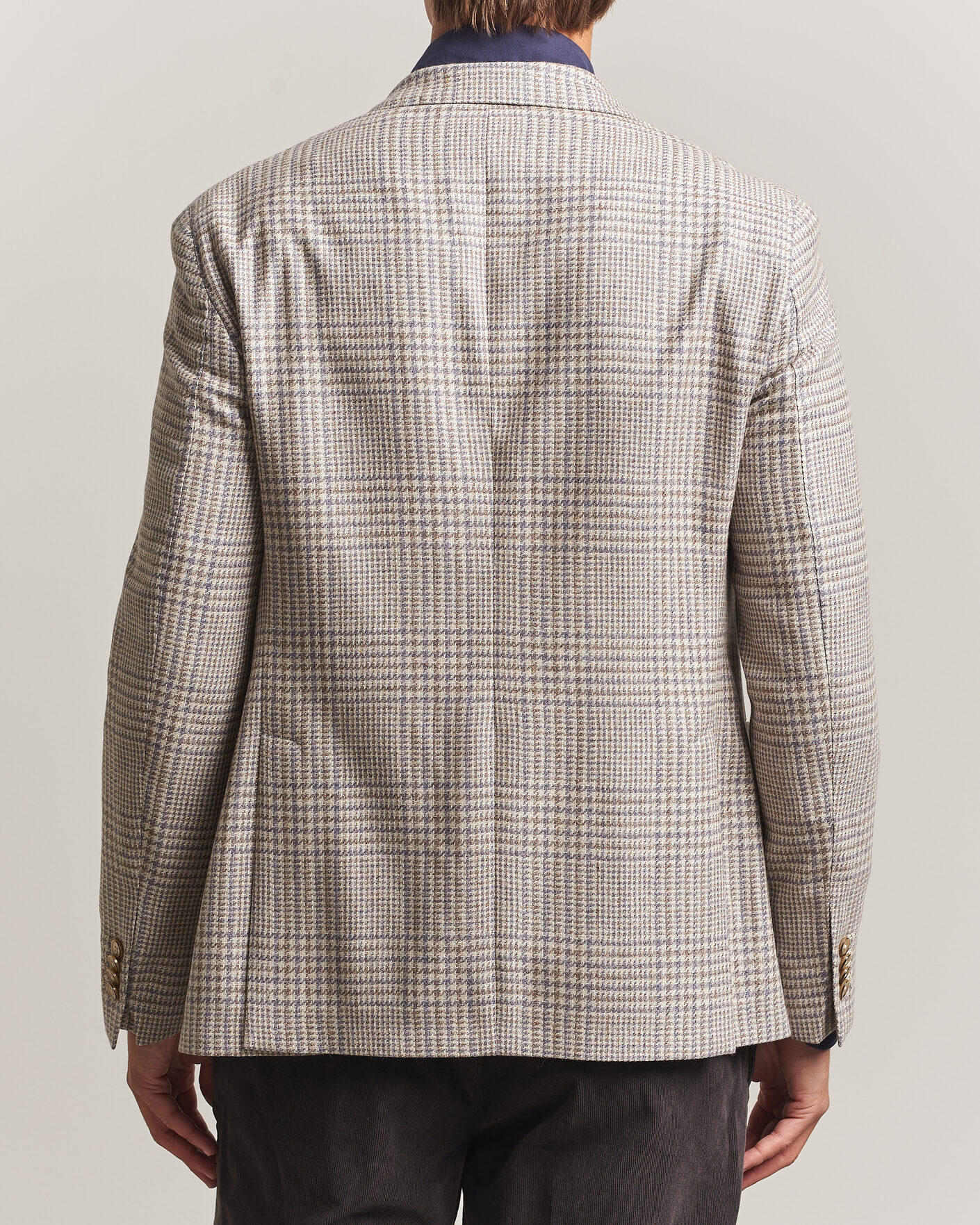 Herren | Sakkos | L.B.M. 1911 | Jack Regular Check Wool/Cashmere/Silk Blazer Brown