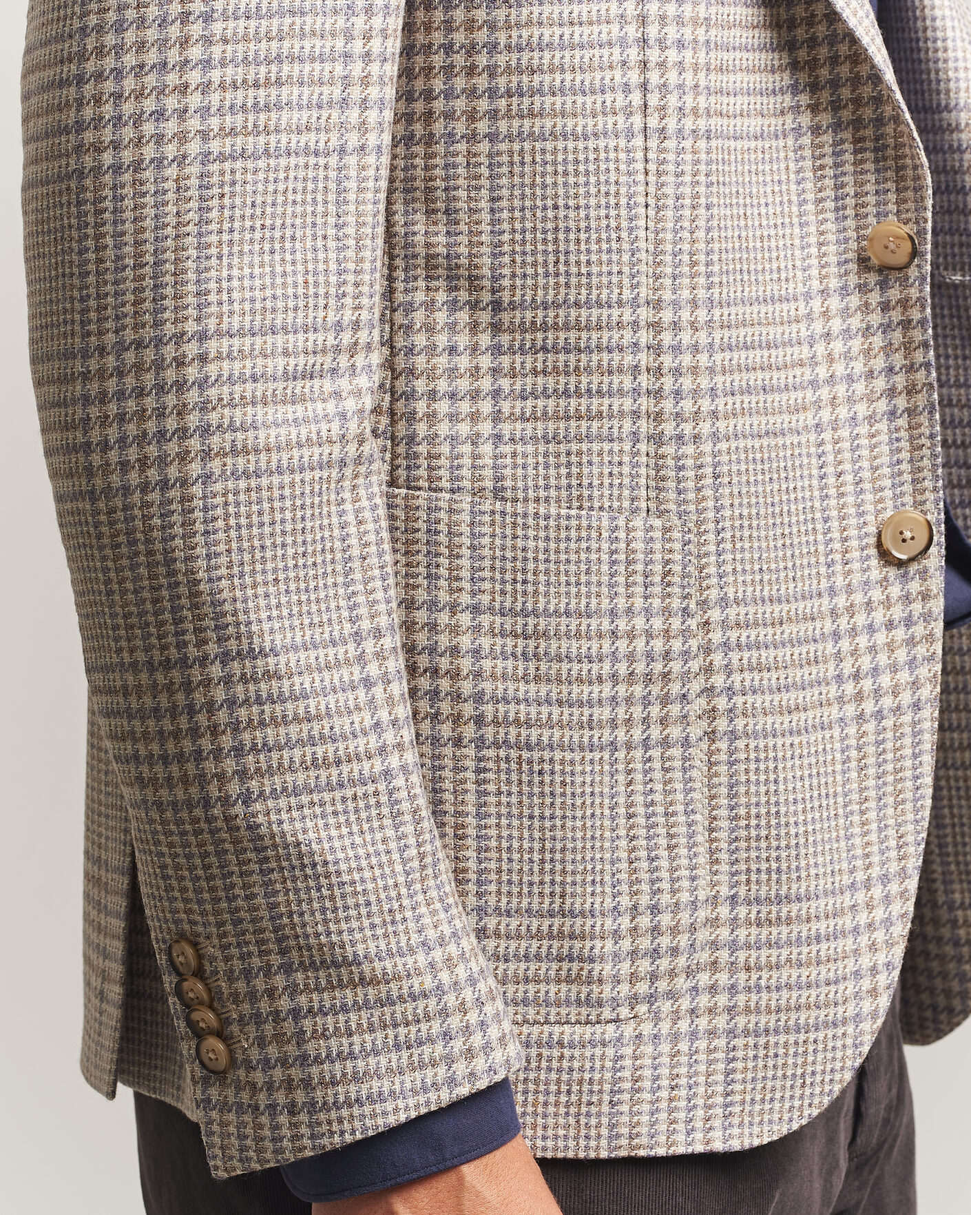 Herren | Sakkos | L.B.M. 1911 | Jack Regular Check Wool/Cashmere/Silk Blazer Brown