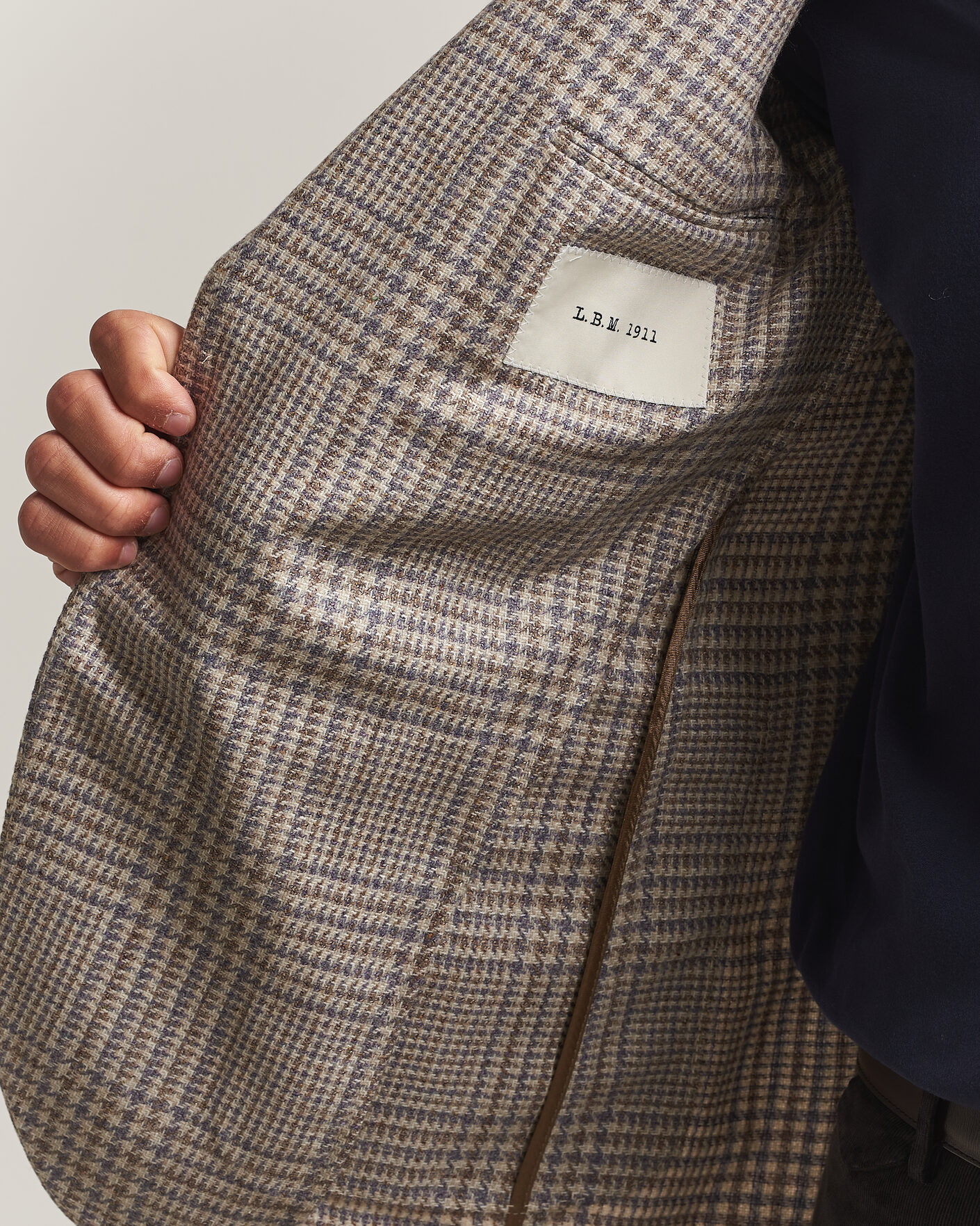 Herren | Sakkos | L.B.M. 1911 | Jack Regular Check Wool/Cashmere/Silk Blazer Brown