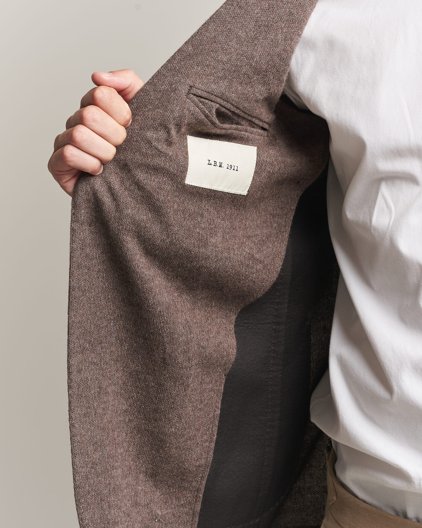 Herren | Sakkos | L.B.M. 1911 | Jack Knitted Cashmere Mix Blazer Brown