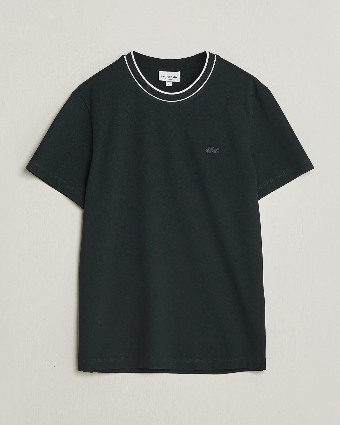 Herren | T-Shirts | Lacoste | Contrast Rib Piqué T-Shirt Dark Varech