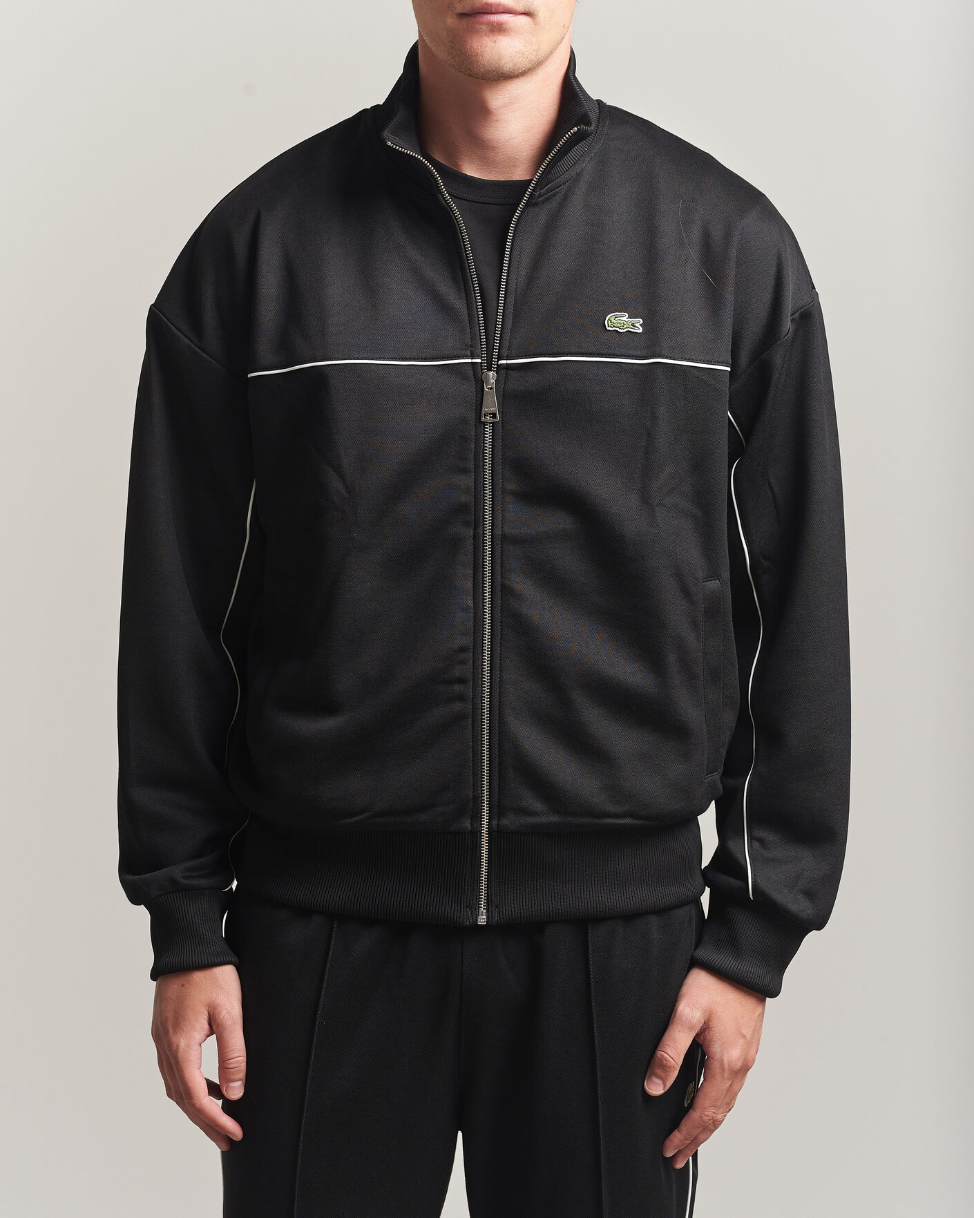 Herren | Pullover | Lacoste | Piqué Track Jacket Black