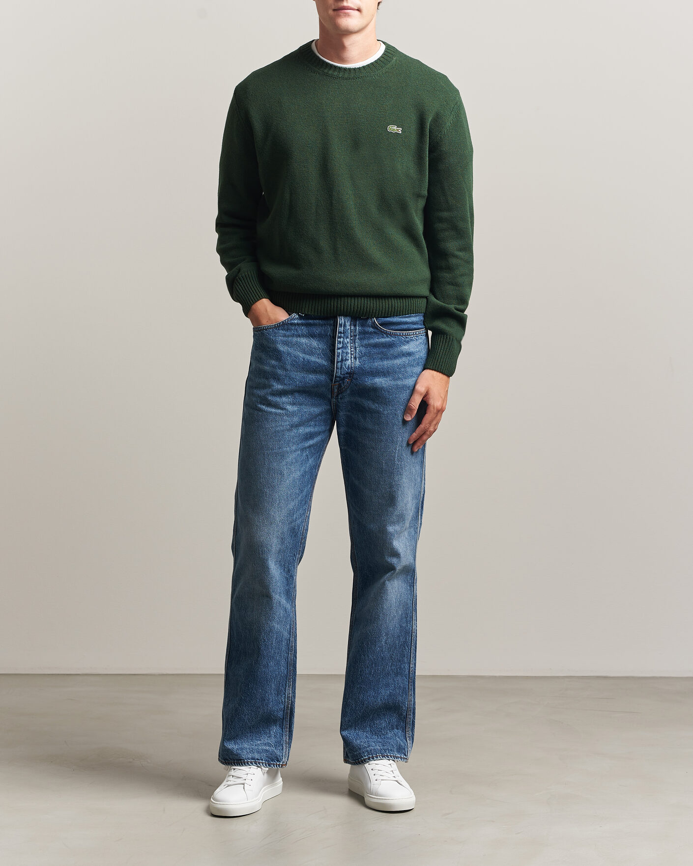 Herren | Pullover | Lacoste | Carded Wool Crew Neck Sinople