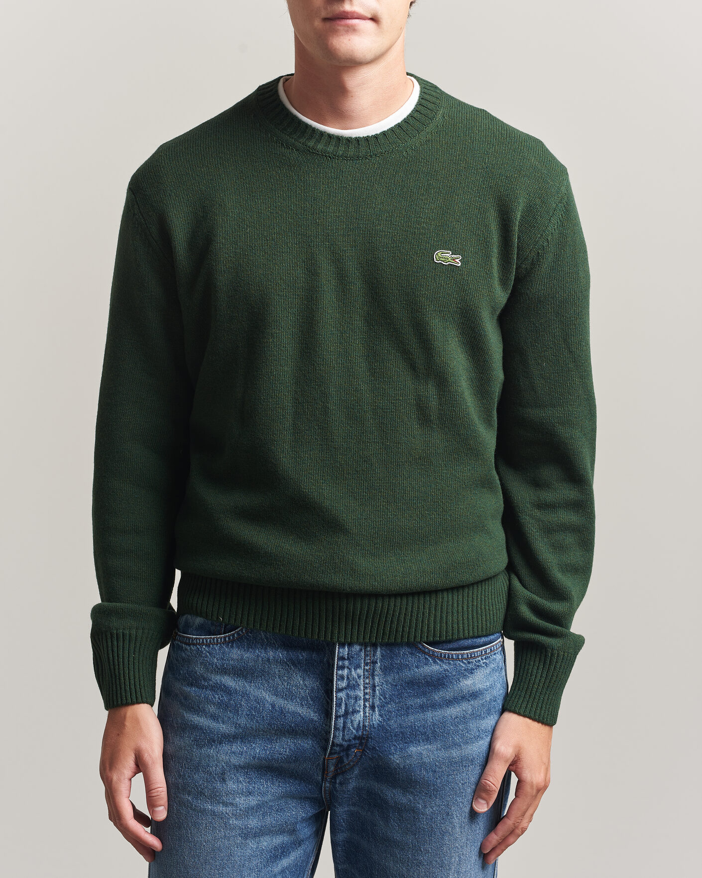 Herren | Pullover | Lacoste | Carded Wool Crew Neck Sinople