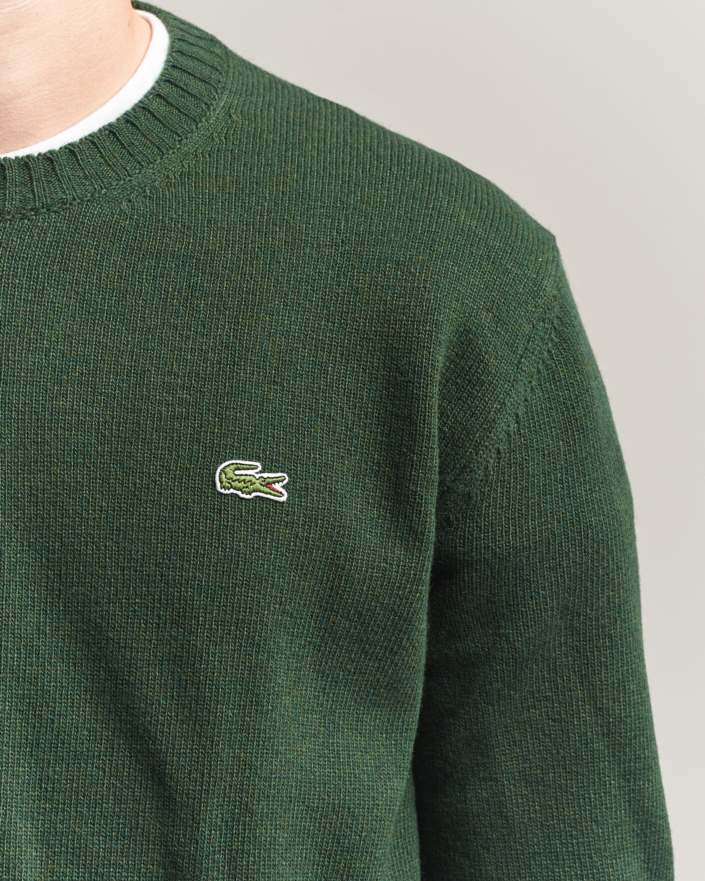 Herren | Pullover | Lacoste | Carded Wool Crew Neck Sinople