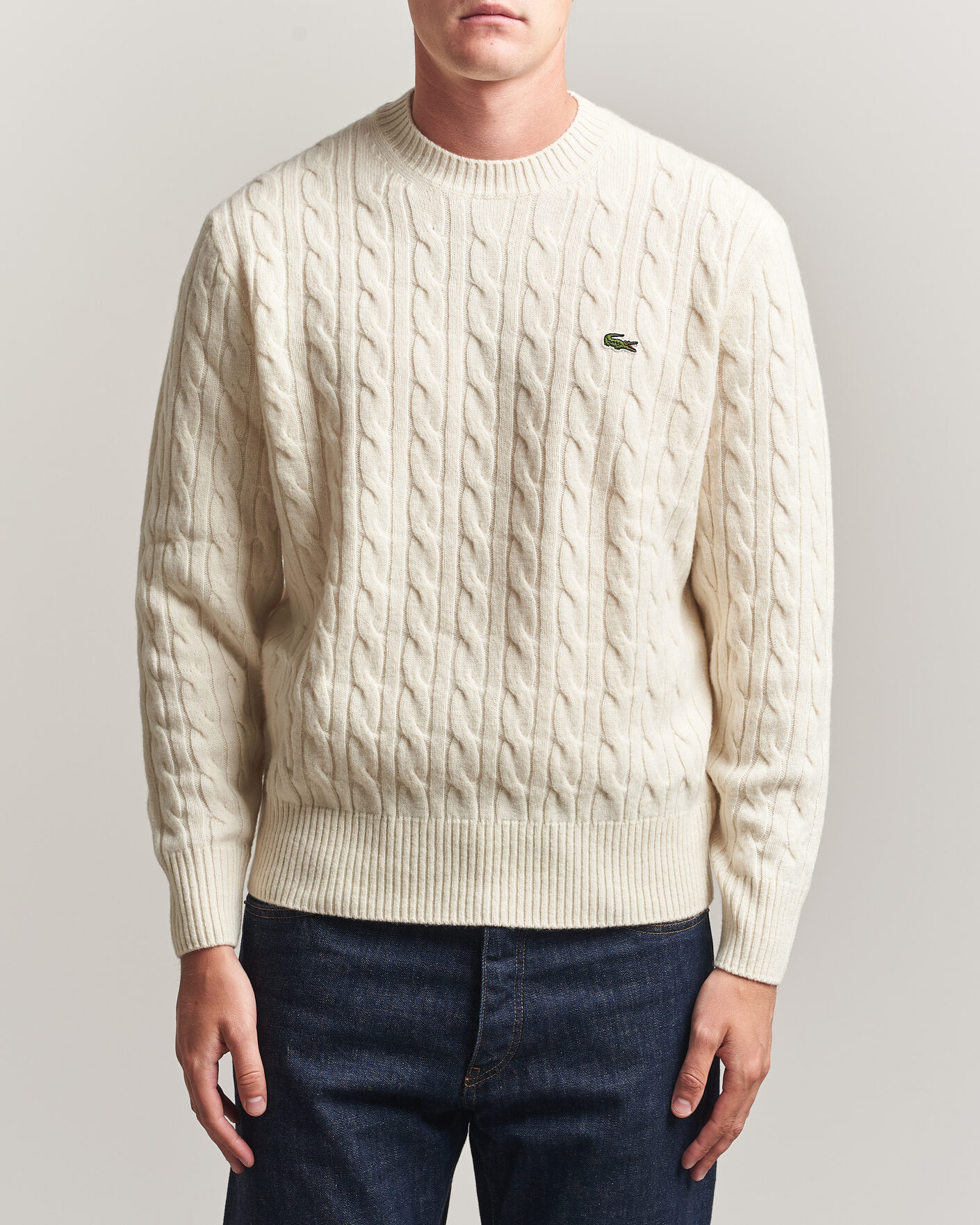 Herren | Pullover | Lacoste | Carded Wool Cable Crew Neck Lapland