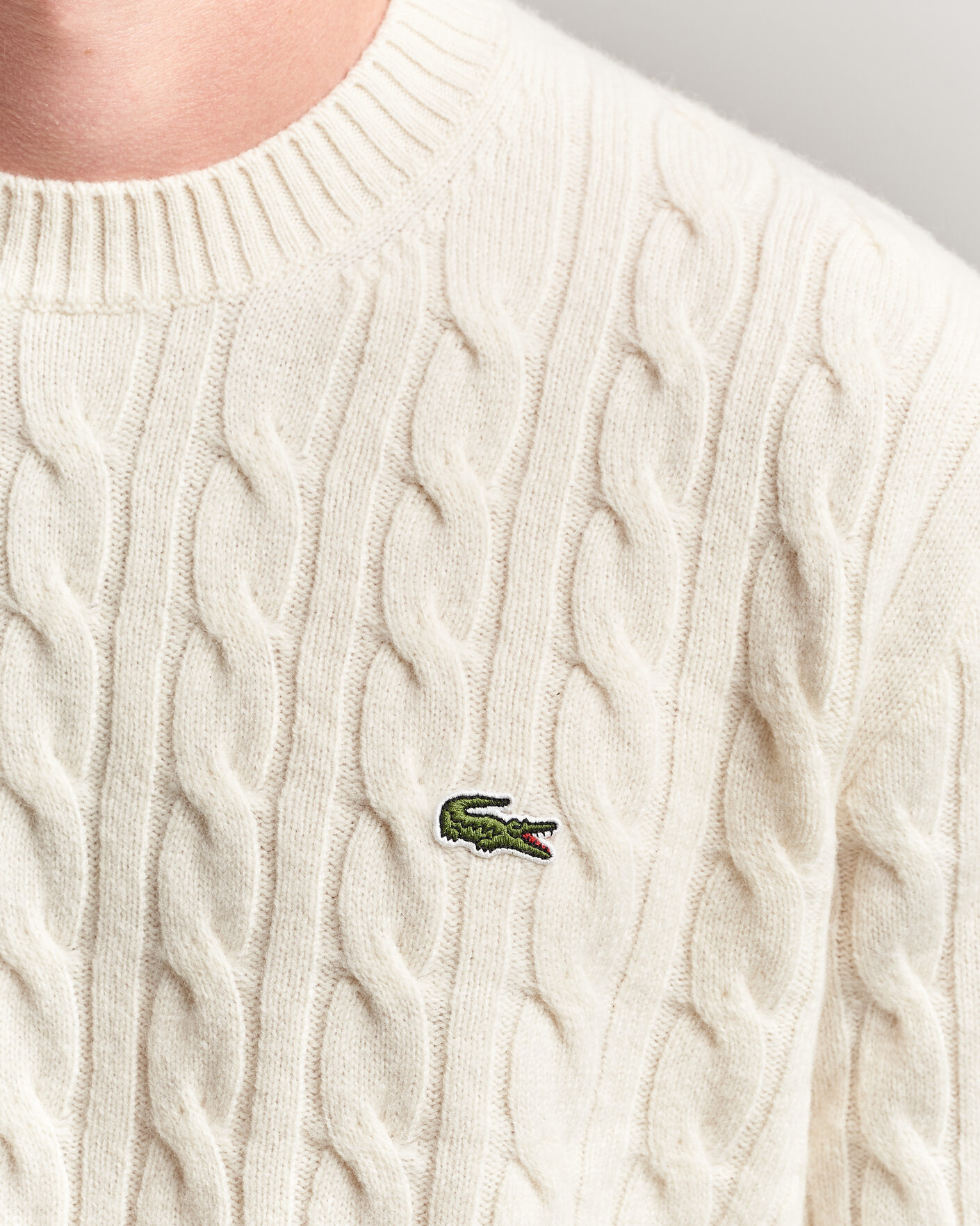 Herren | Pullover | Lacoste | Carded Wool Cable Crew Neck Lapland