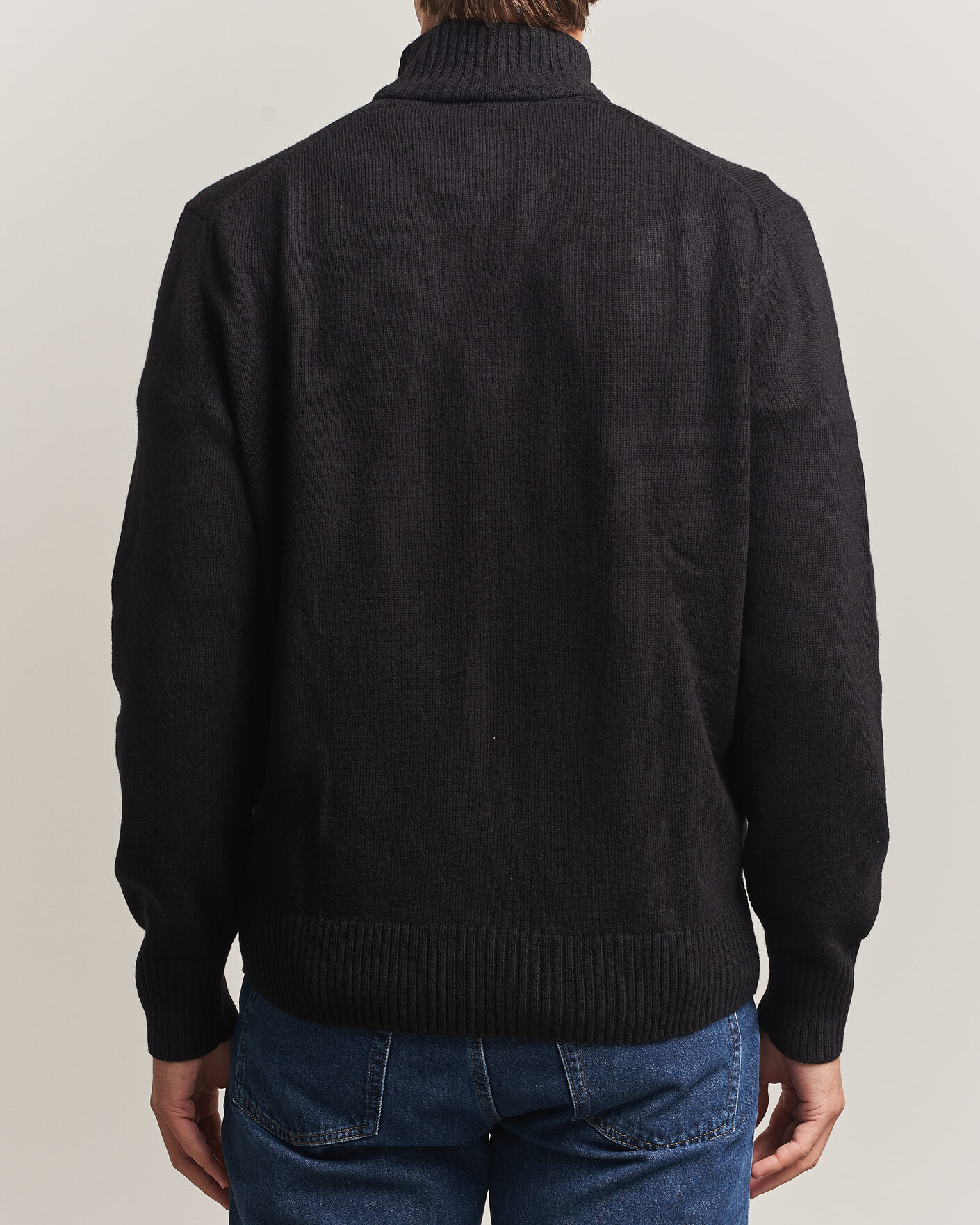 Herren | Pullover | Lacoste | Carded Wool Half Zip Black