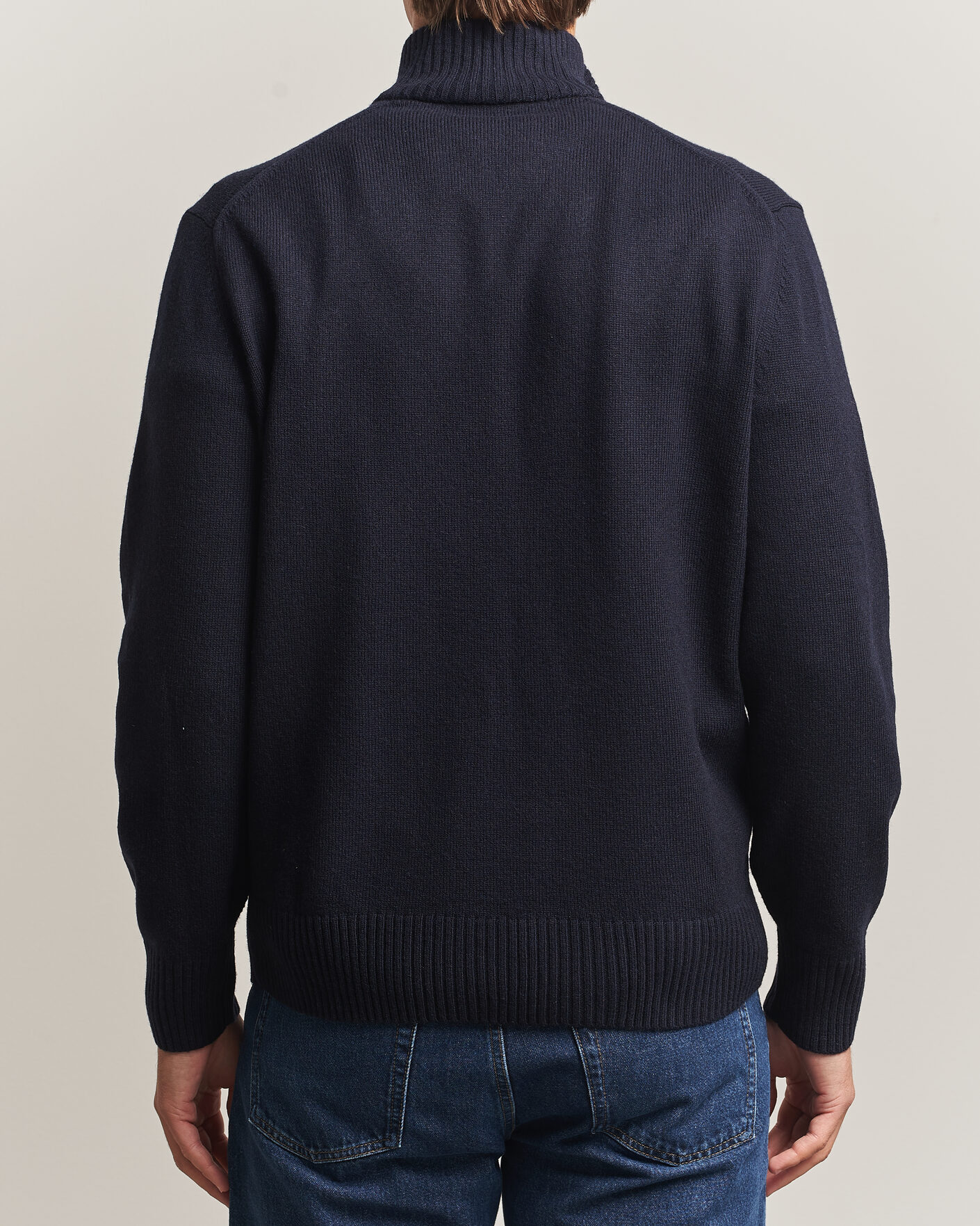 Herren | Pullover | Lacoste | Carded Wool Half Zip Navy Blue