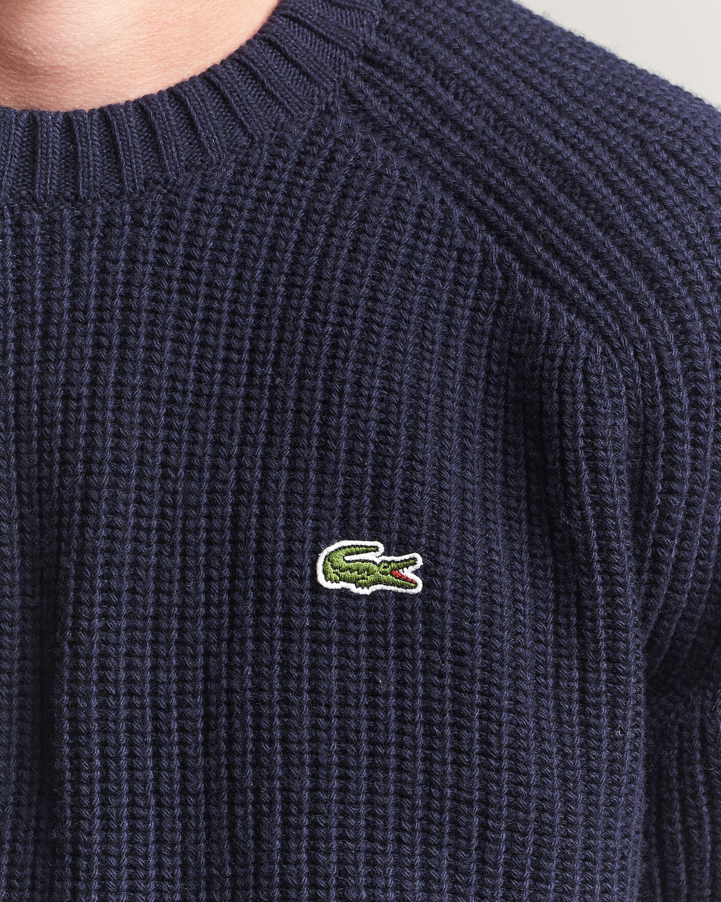 Herren | Pullover | Lacoste | Heavy Wool Knitted Sweater Navy Blue